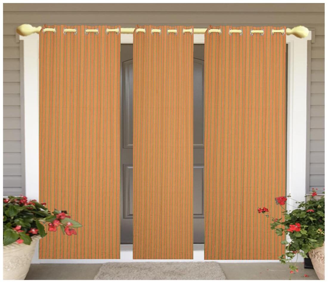 

NewLadiesZone YELLOW STRIPE Window Curtain Set Of 3 pcs 100 COTTON