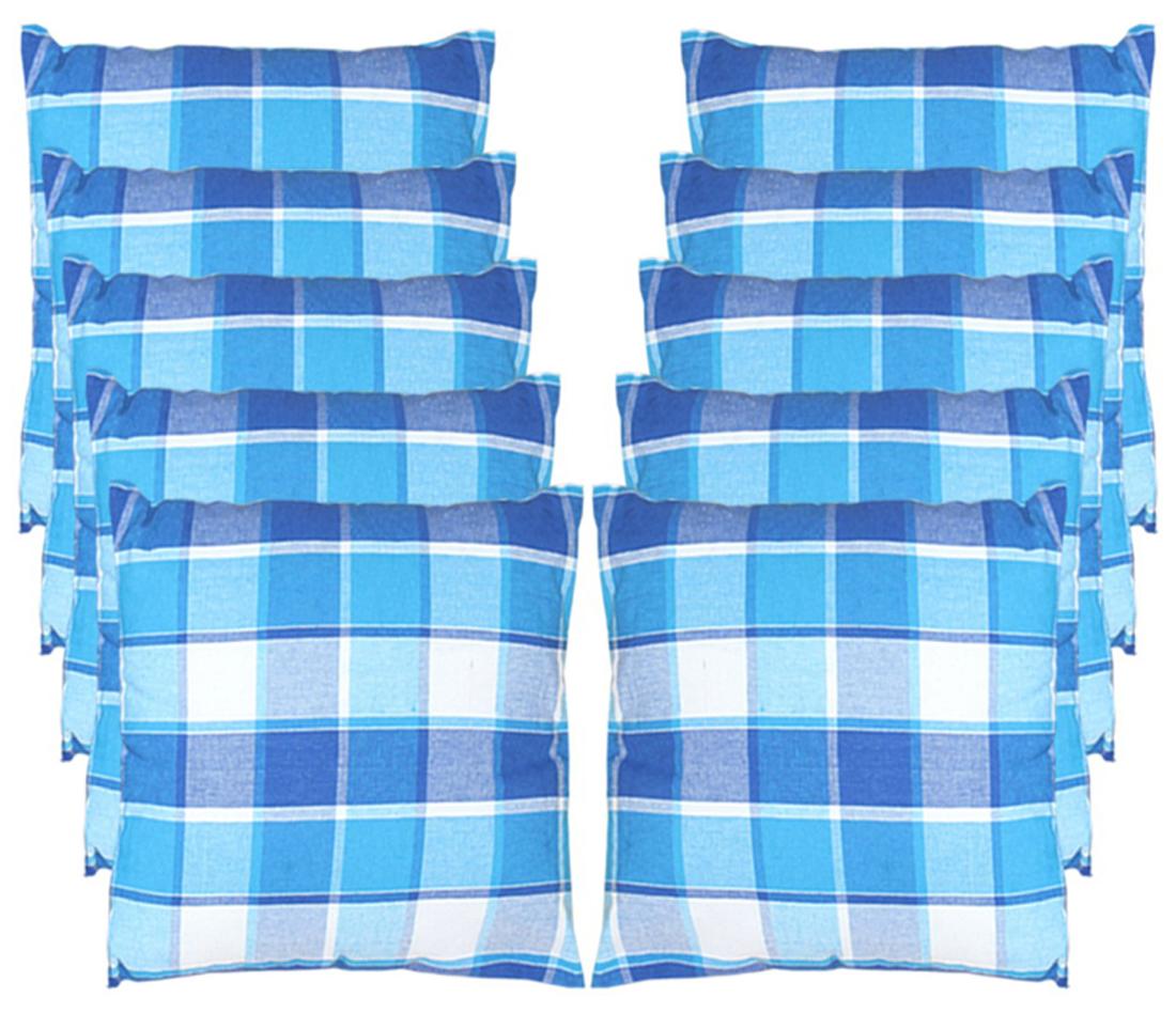 

NewLadiesZone Cotton Blue Cushion Covers - Set Of 10