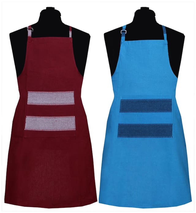 NewLadiesZone Apron set of 2 pcs 100% cotton