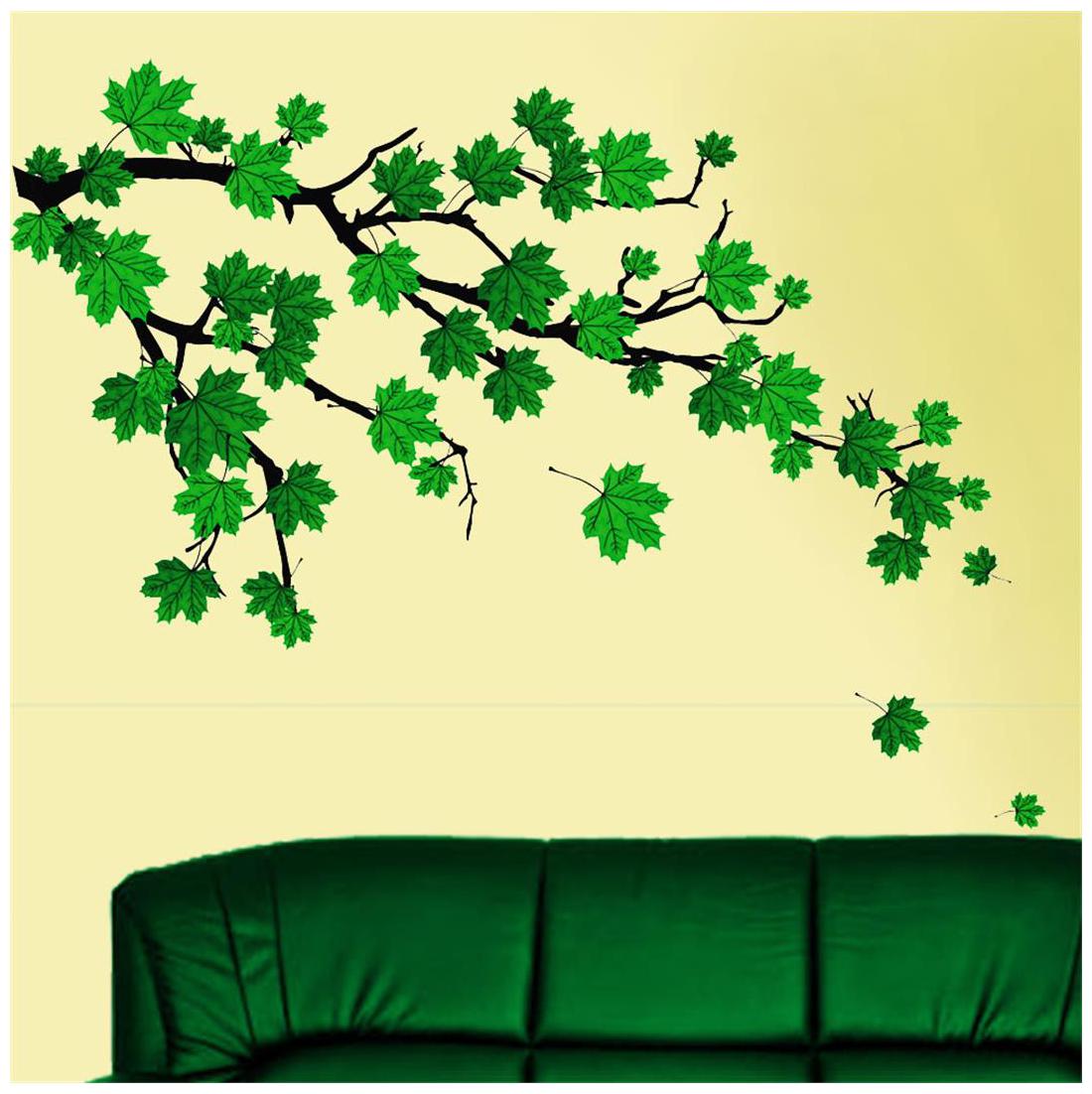 

NewWayDecals wall sticker Green Autumn Leaves Branch