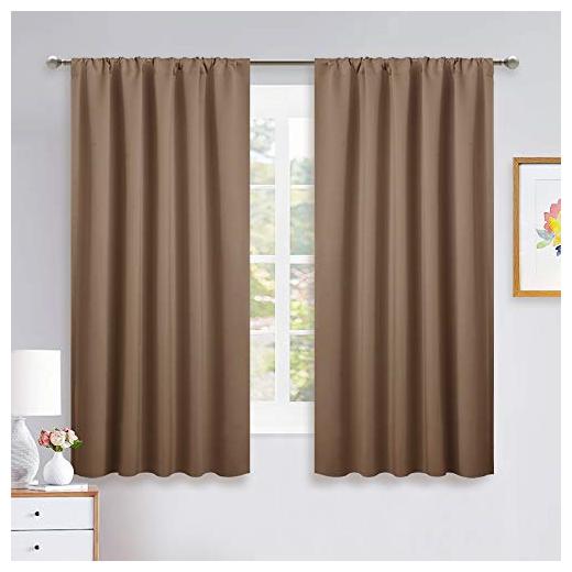 

NICETOWN Bedroom Blackout Panels - Window Treatment Thermal Insulated Solid Rod