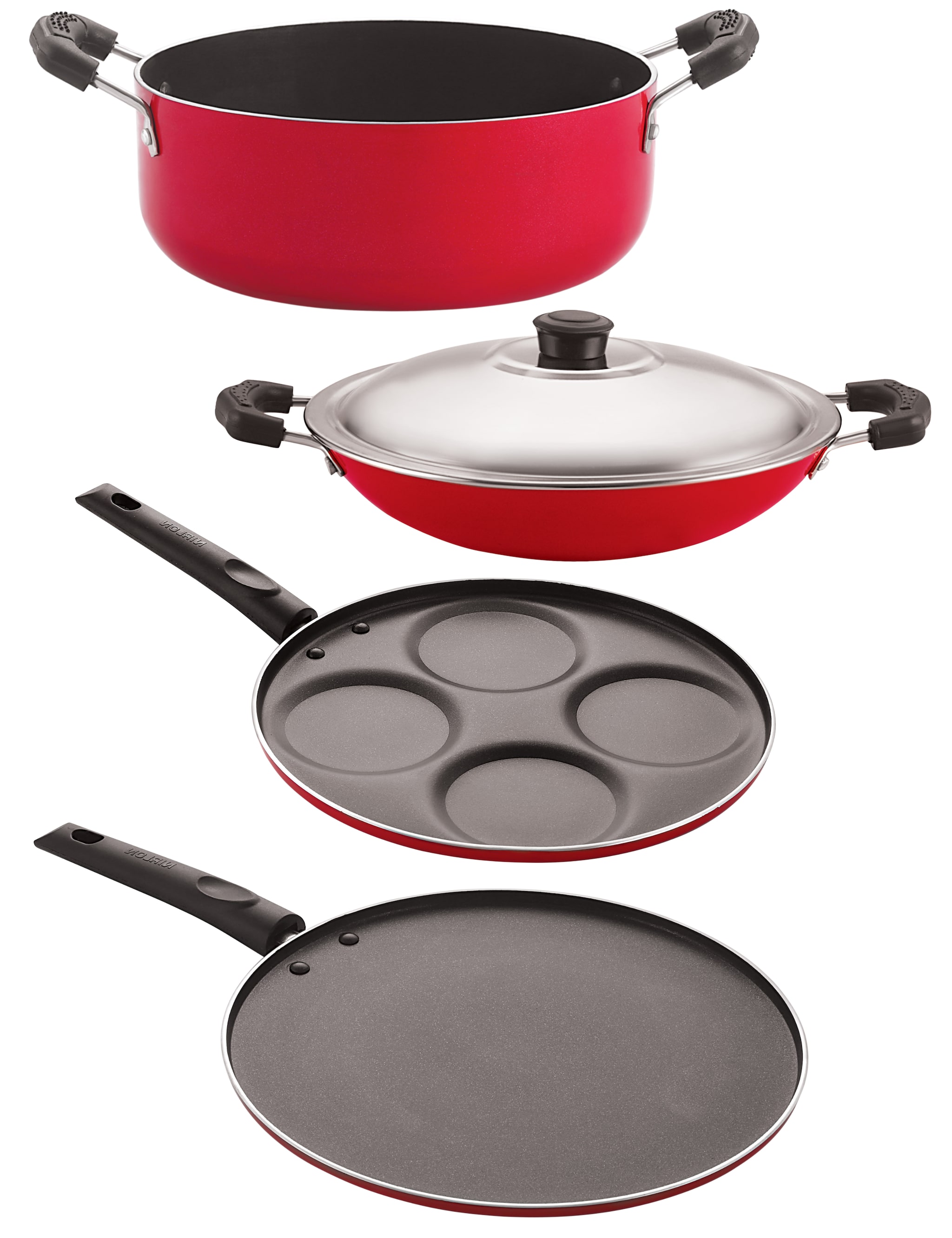

Nirlon Aliuminium Non Stick Cookware Set of 4