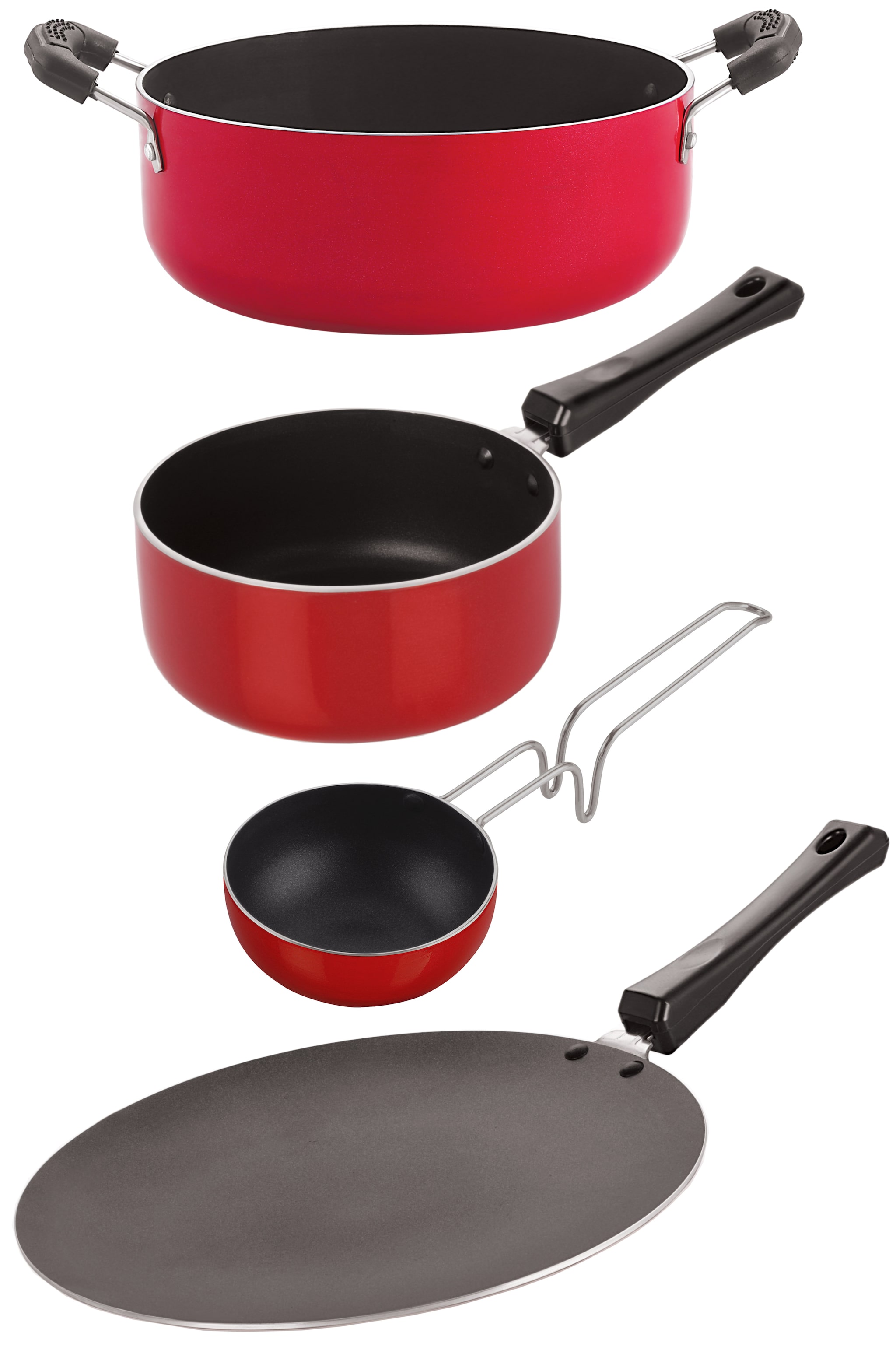 

Nirlon Dishwasher Safe Non stick Cookware Pots and Pans Set