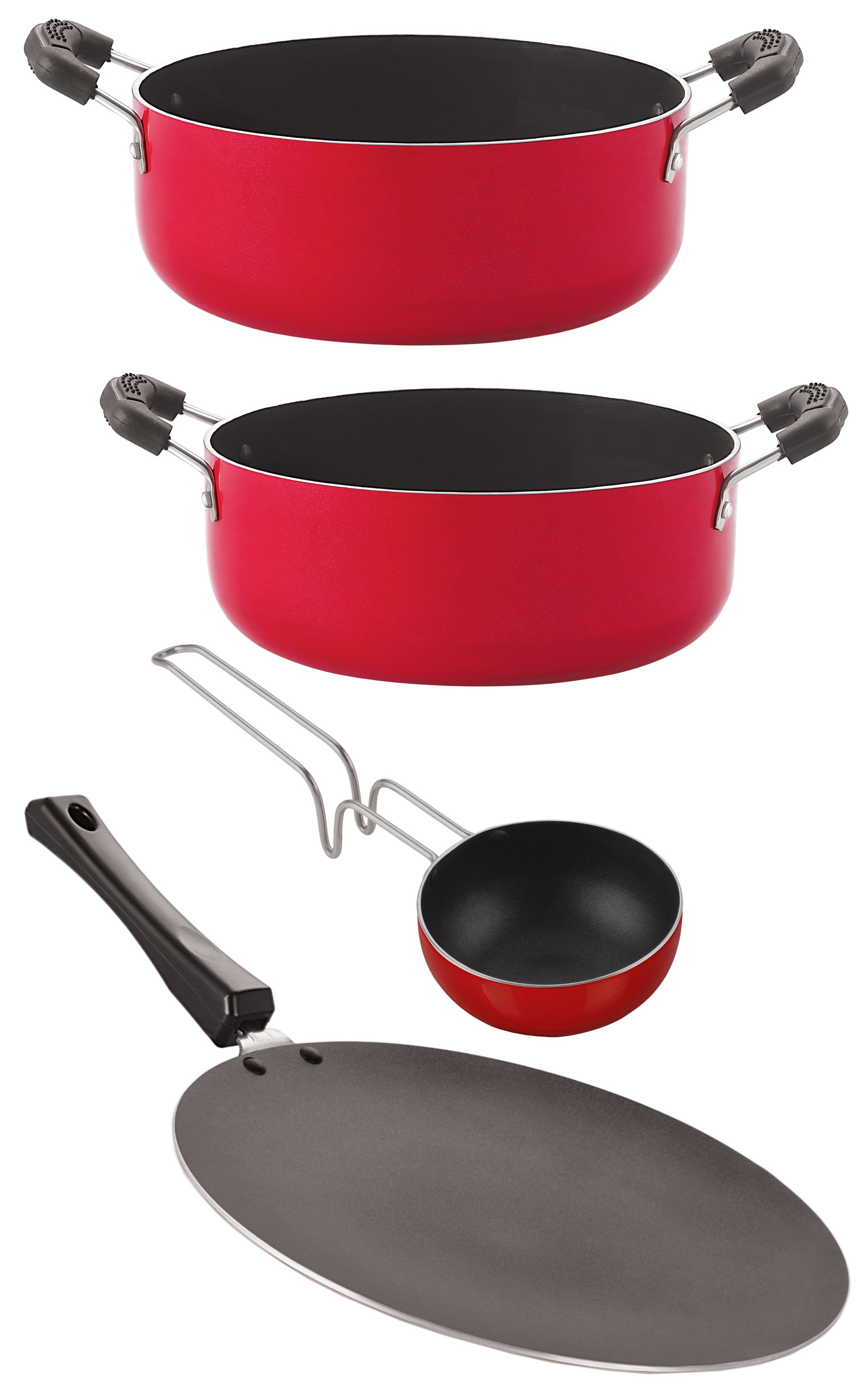

Nirlon Dishwsher Safe Nonstick Gift Cookware 4 pcs Set