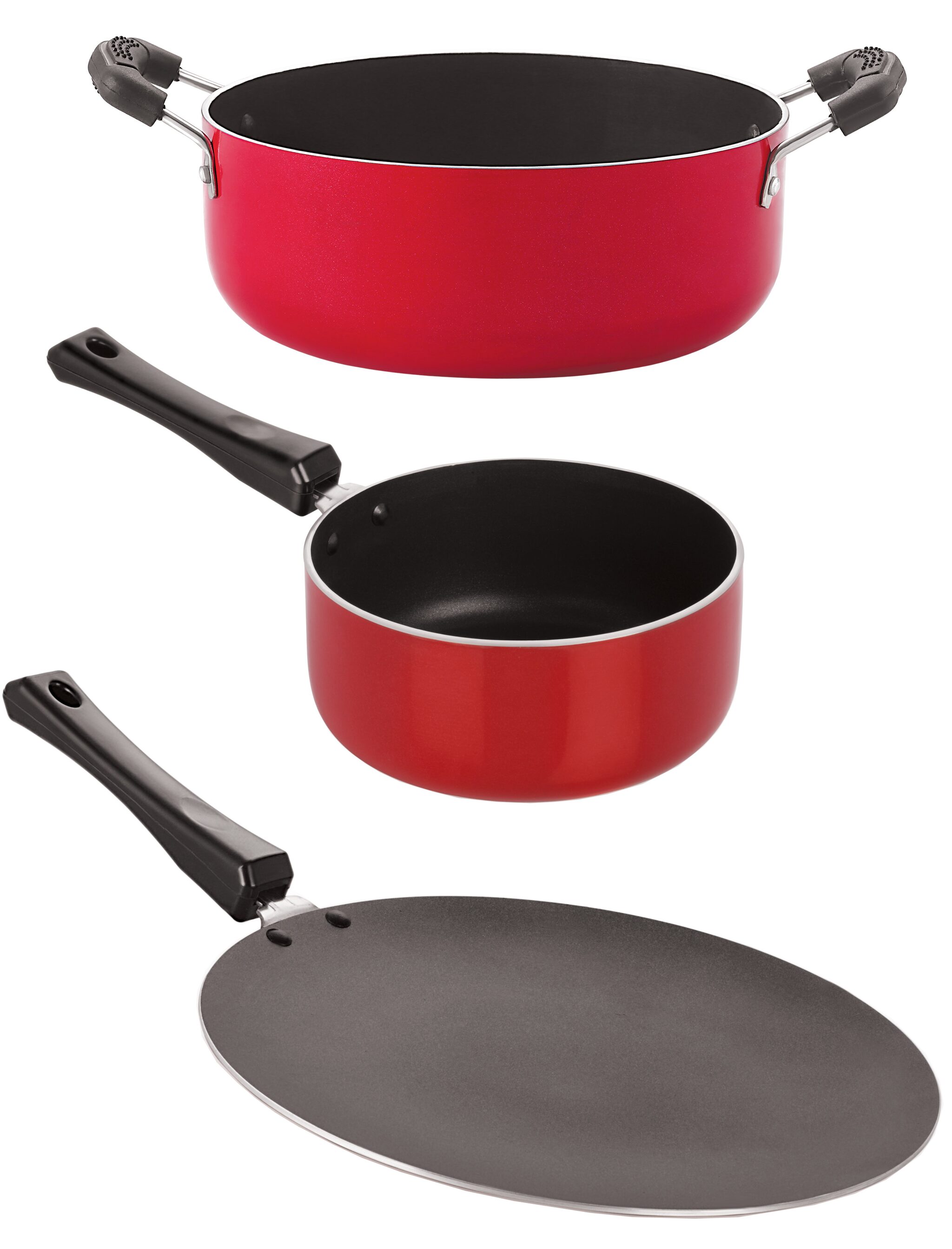 

Nirlon Gas Compatible Non stick Aluminium Cookware Set