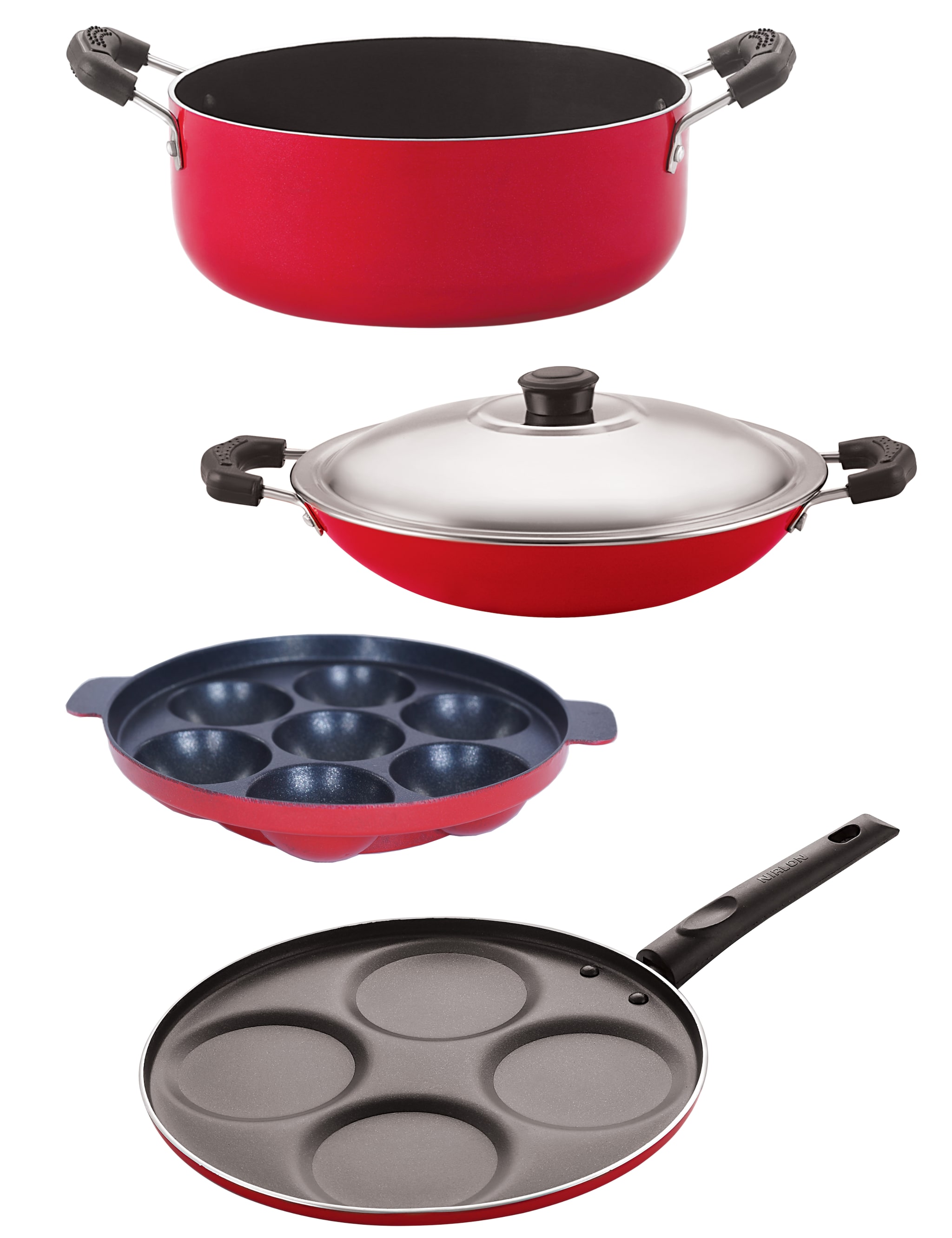 

Nirlon Gas Compatible Non-Stick Cookware Set
