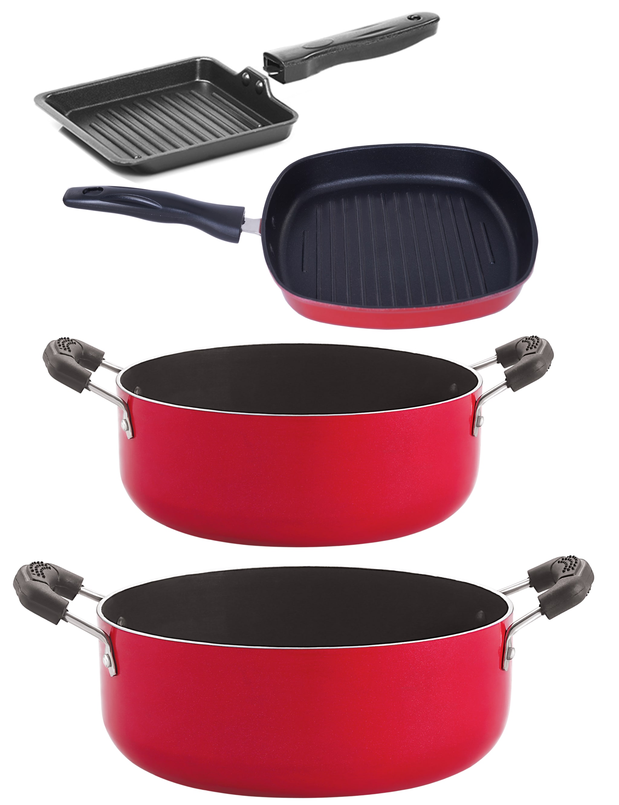 

Nirlon Kitchen Utensils Premium Quality Non-Stick Cookware Set 4 pcs