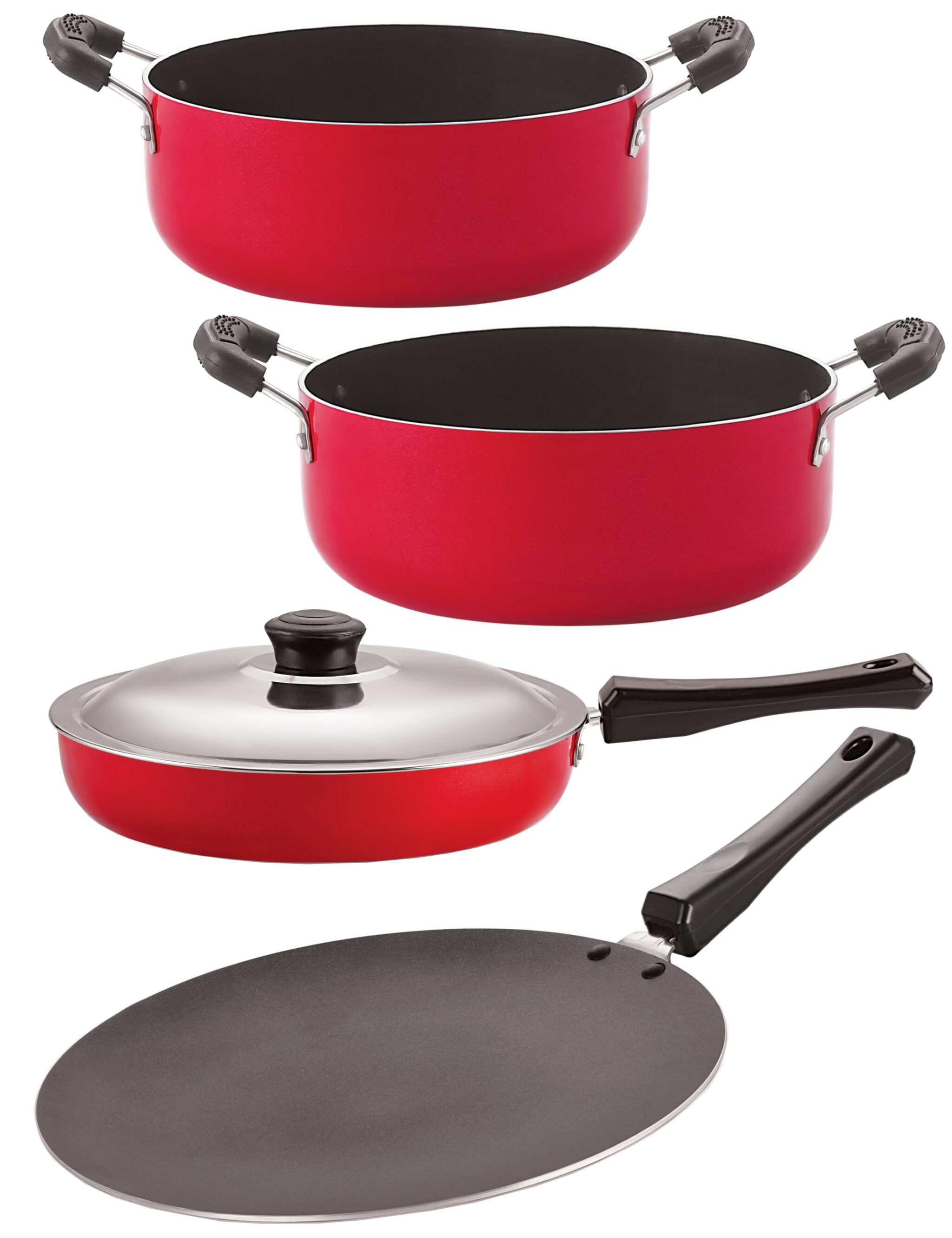

Nirlon Kitchen 4-Piece Utensils Premium Quality Nonstick Cookware Set