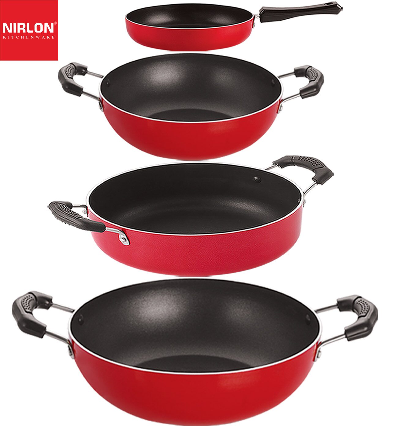 

NIRLON Kitchen Non Stick Aluminium Cookware Gift Set of 4 pcs