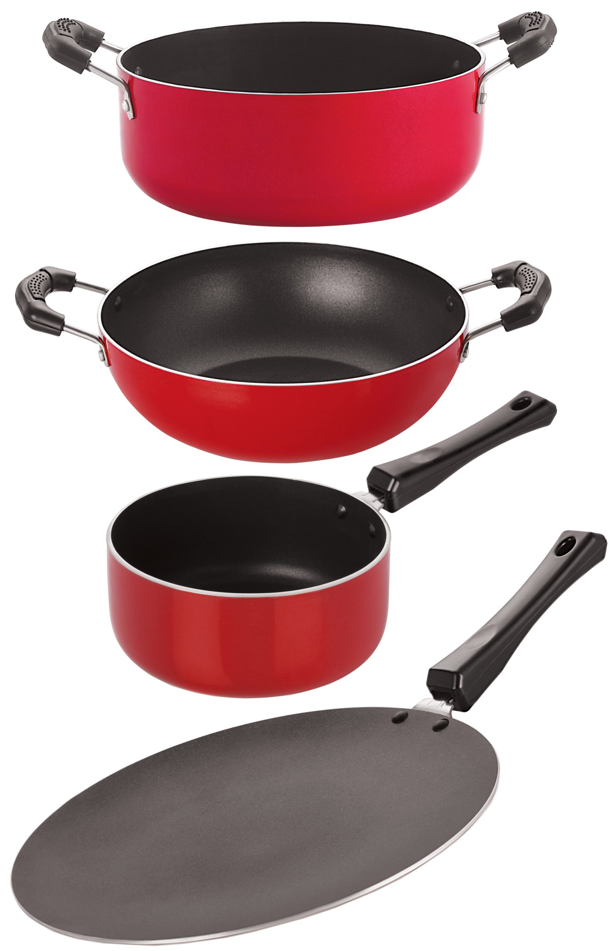 

Nirlon Kitchen Utensils Premium Quality Non stick Cookware Sets CT12 KD11 SP