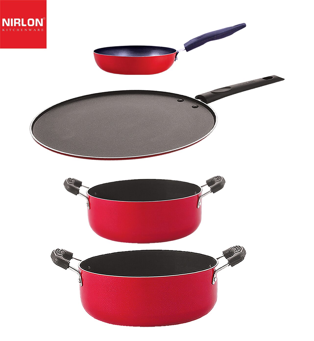 

Nirlon kitchen accessories for cooking pots and pan combo Set of 4-pcs
