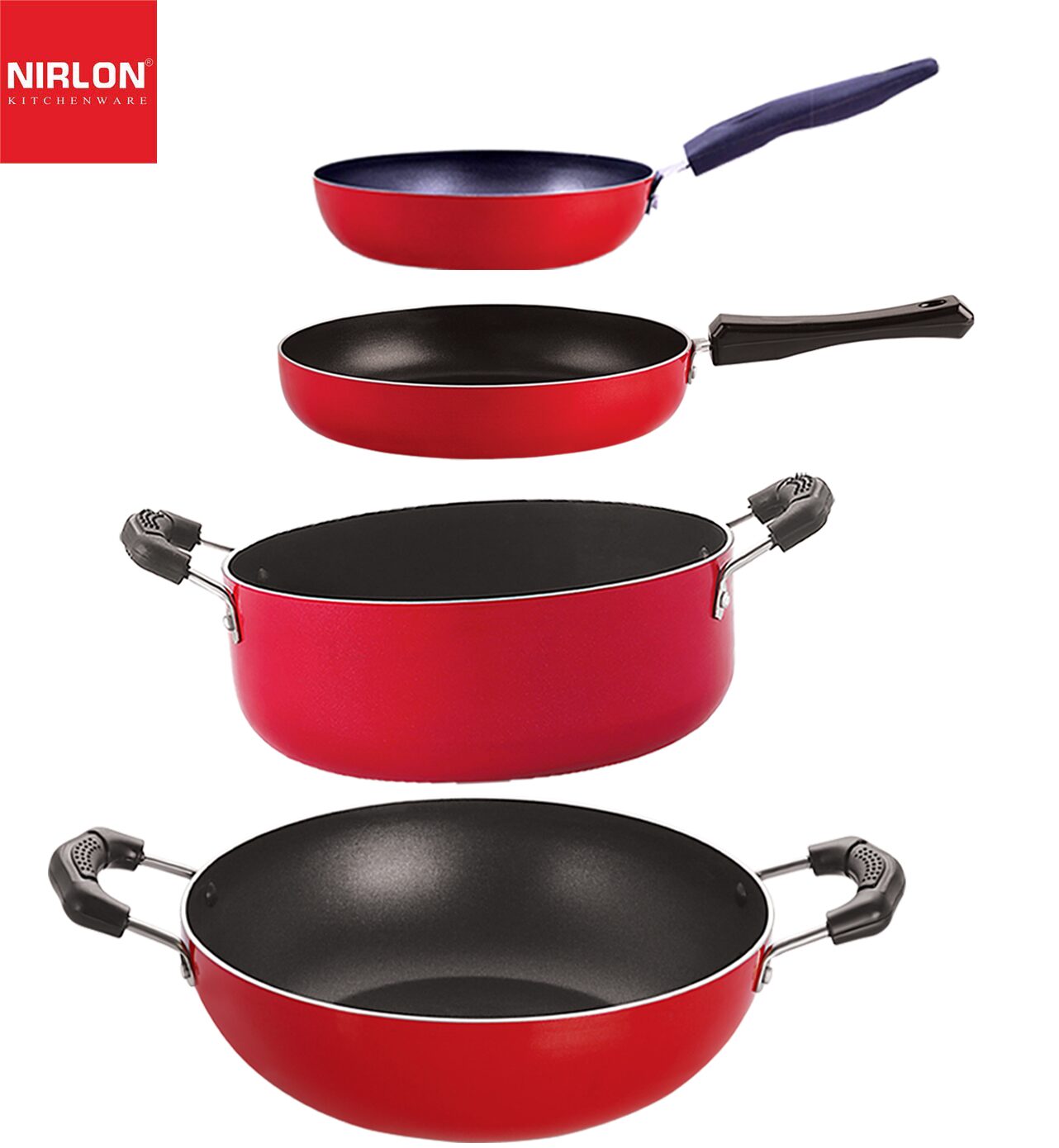 

NIRLON Kitchenware Non Stick Aluminium Cookware Gift Set of 4 pcs
