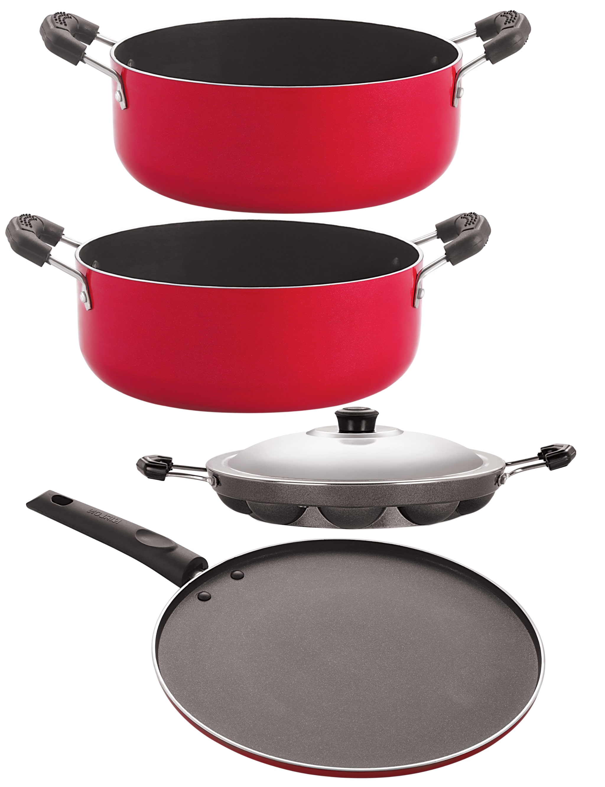 

NIRLON Kitchen Non Stick Cookware Combo Sets 4 Piece
