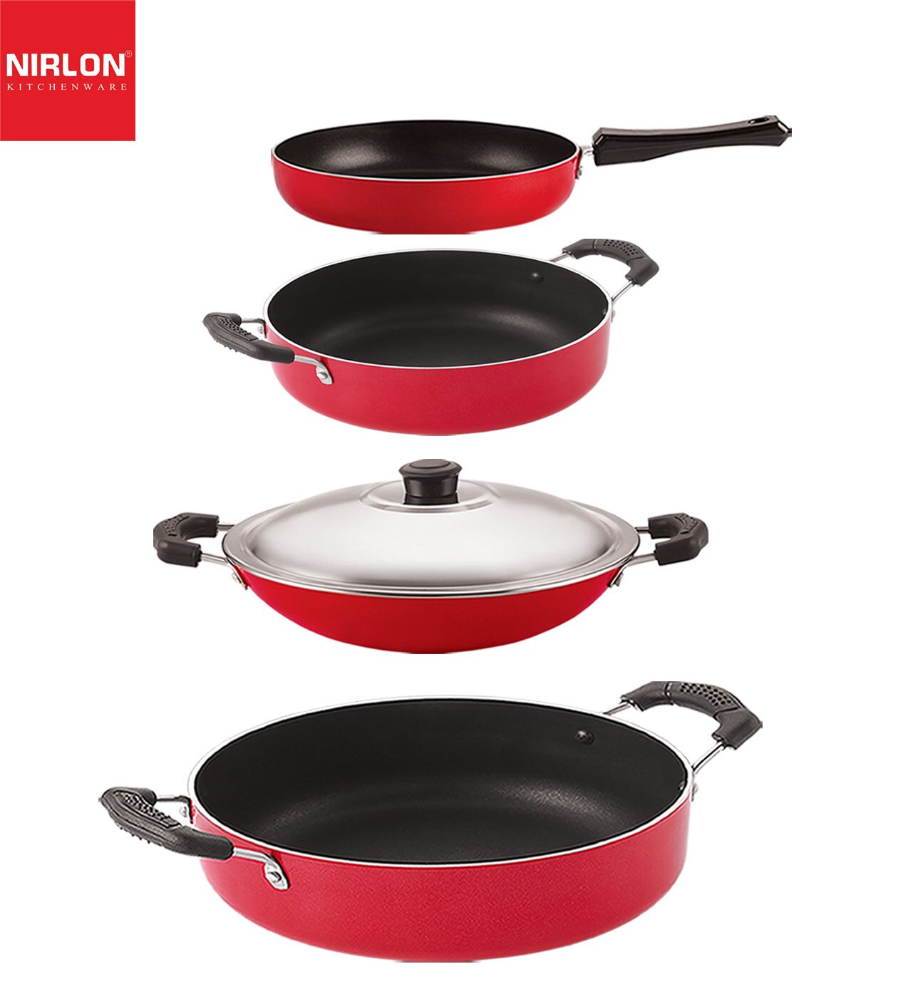 

NIRLON Kitchen Non Stick Cookware Combo Set of 4 pcs