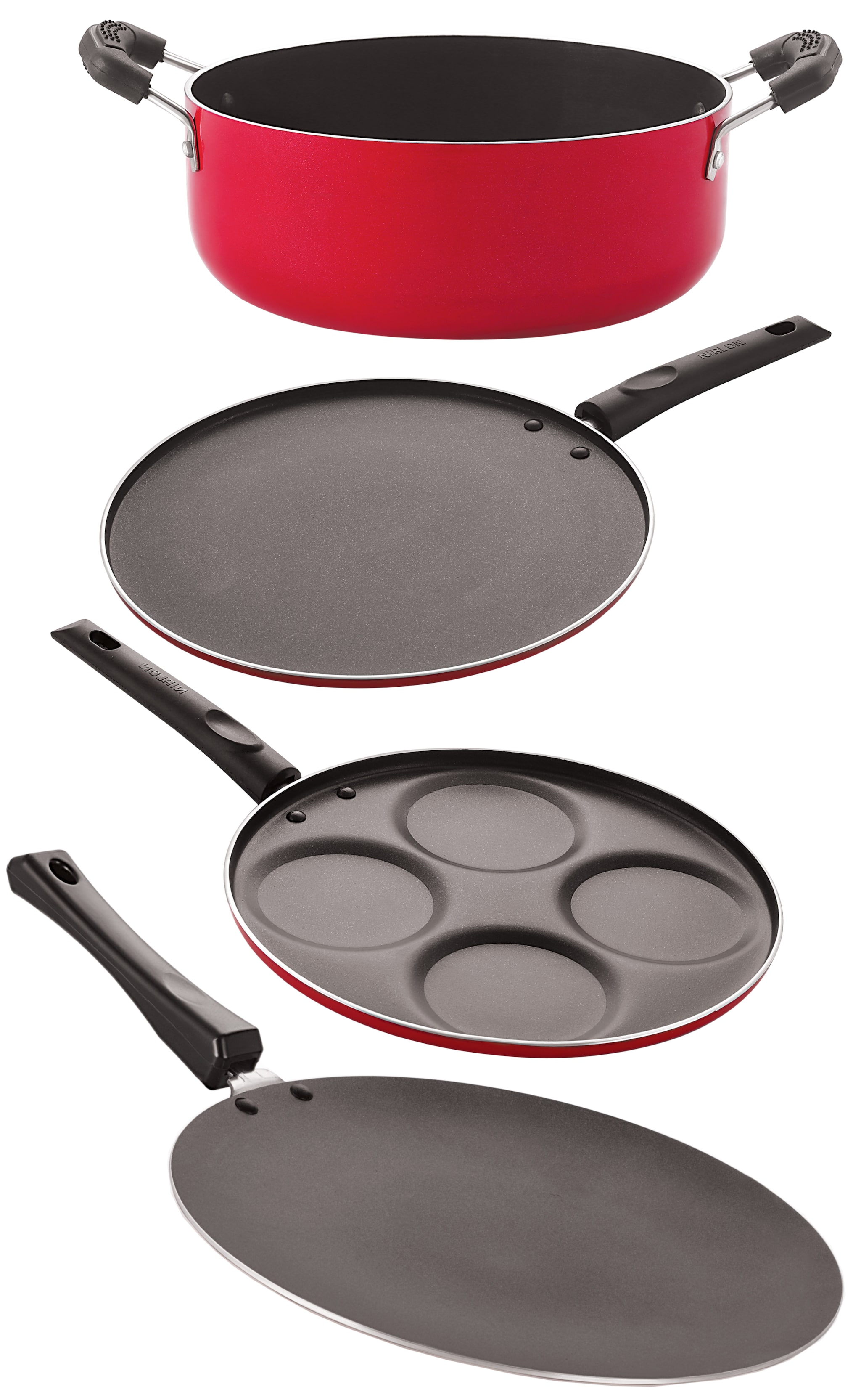 

NIRLON Kitchen Non Stick Aluminium Cookware Gift 4 pcs Sets