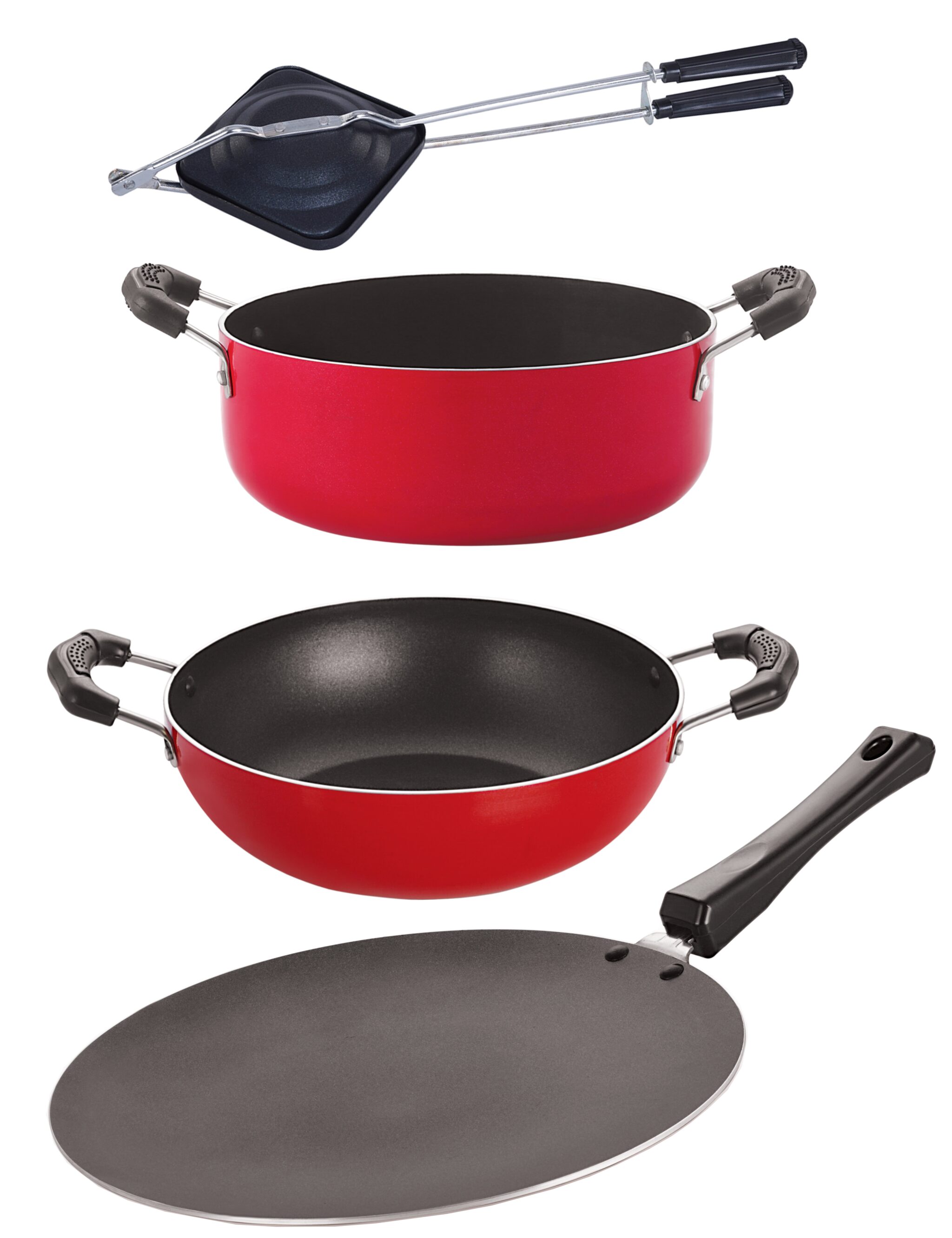 

Nirlon Kitchen Utensils Premium Quality Nonstick Cookware 4 pcs Set