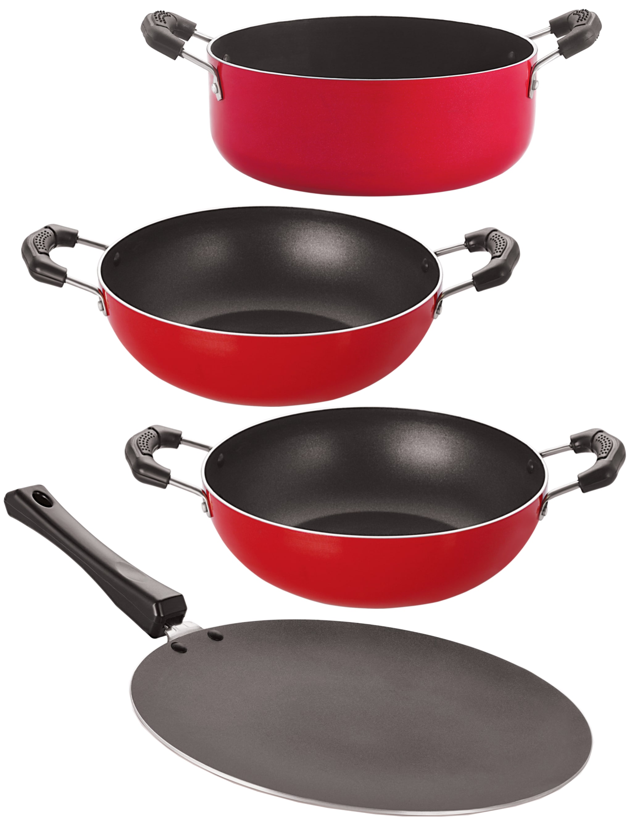 

Nirlon Kitchen Pots pans Premium Quality Nonstick Cookware 4 pcs Sets