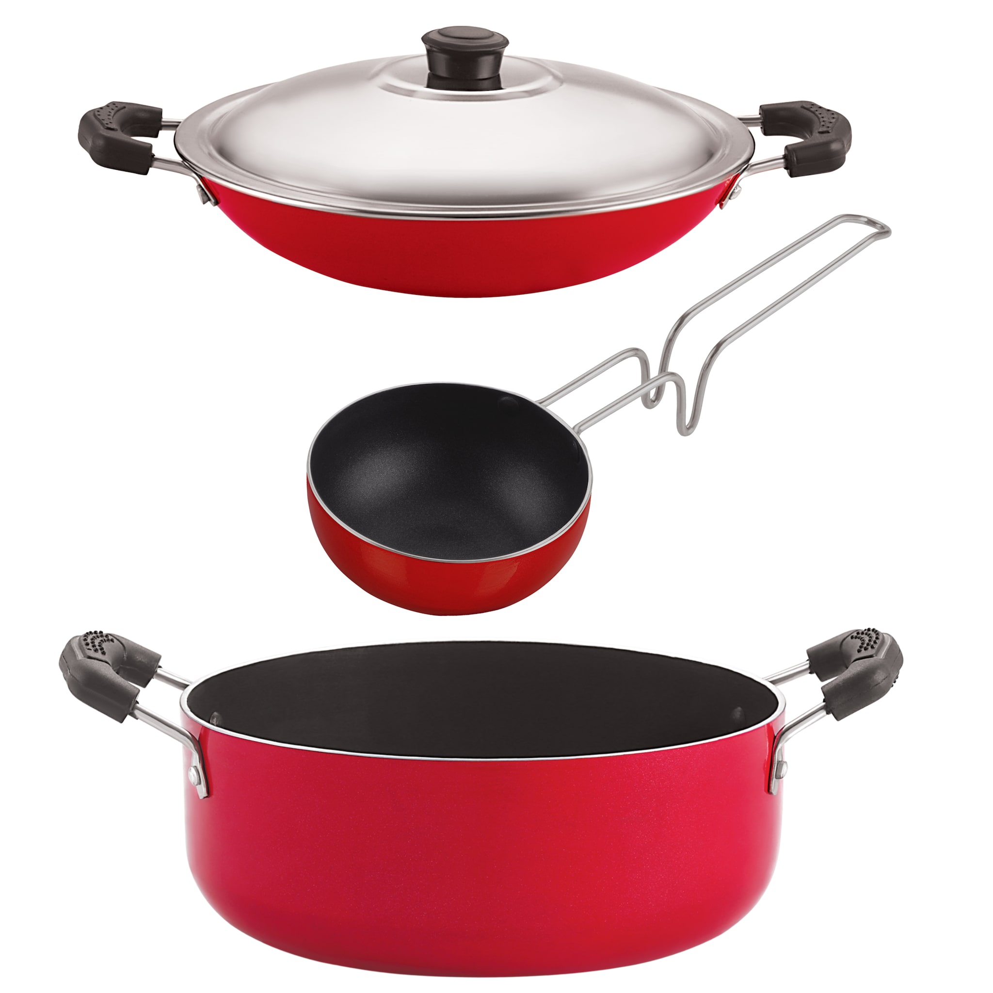 

Nirlon Kitchen Non Stick Cookware Combo Sets 3 Piece