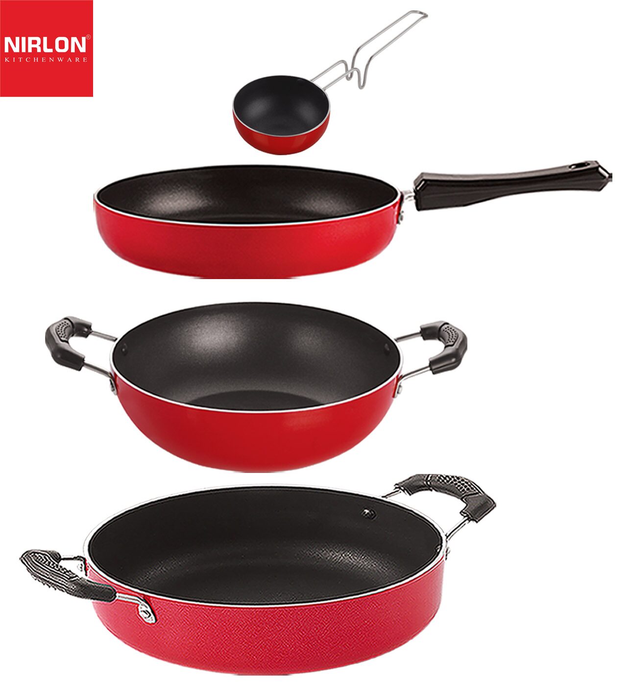 

Nirlon Non-Stick Kitchenware Cooking Utencil Combo Set of 4 pcs