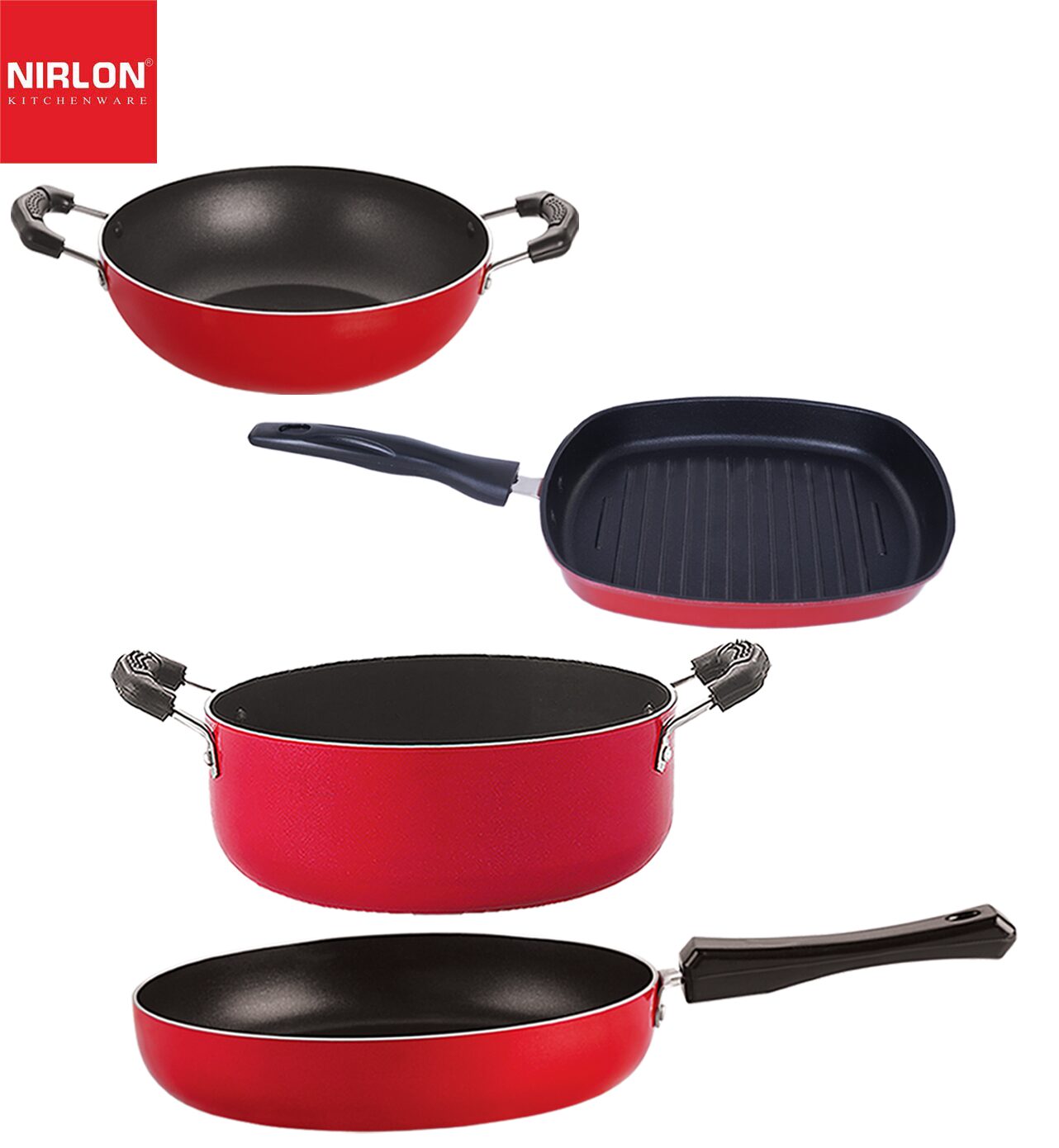 

Nirlon Non-Stick Aluminium Cookware Gift Set of 4 pcs