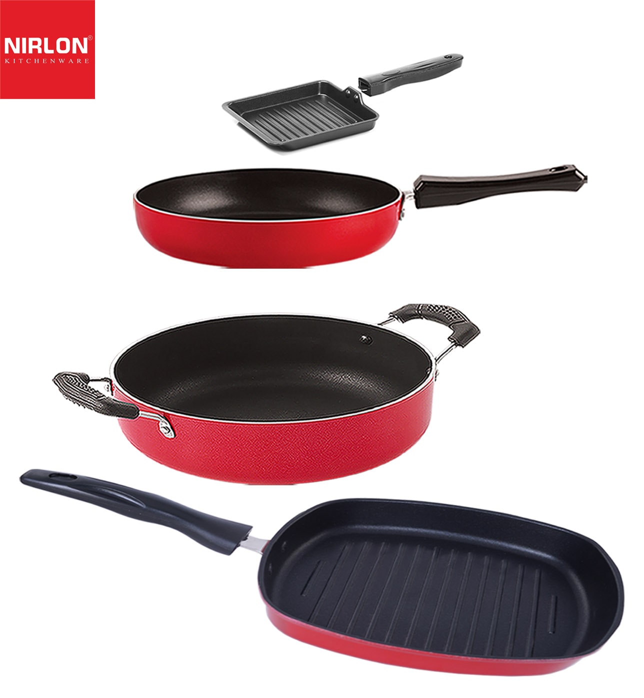 

Nirlon Non Stick Kitchenware Cooking Utencil Combo Set of 4 pcs