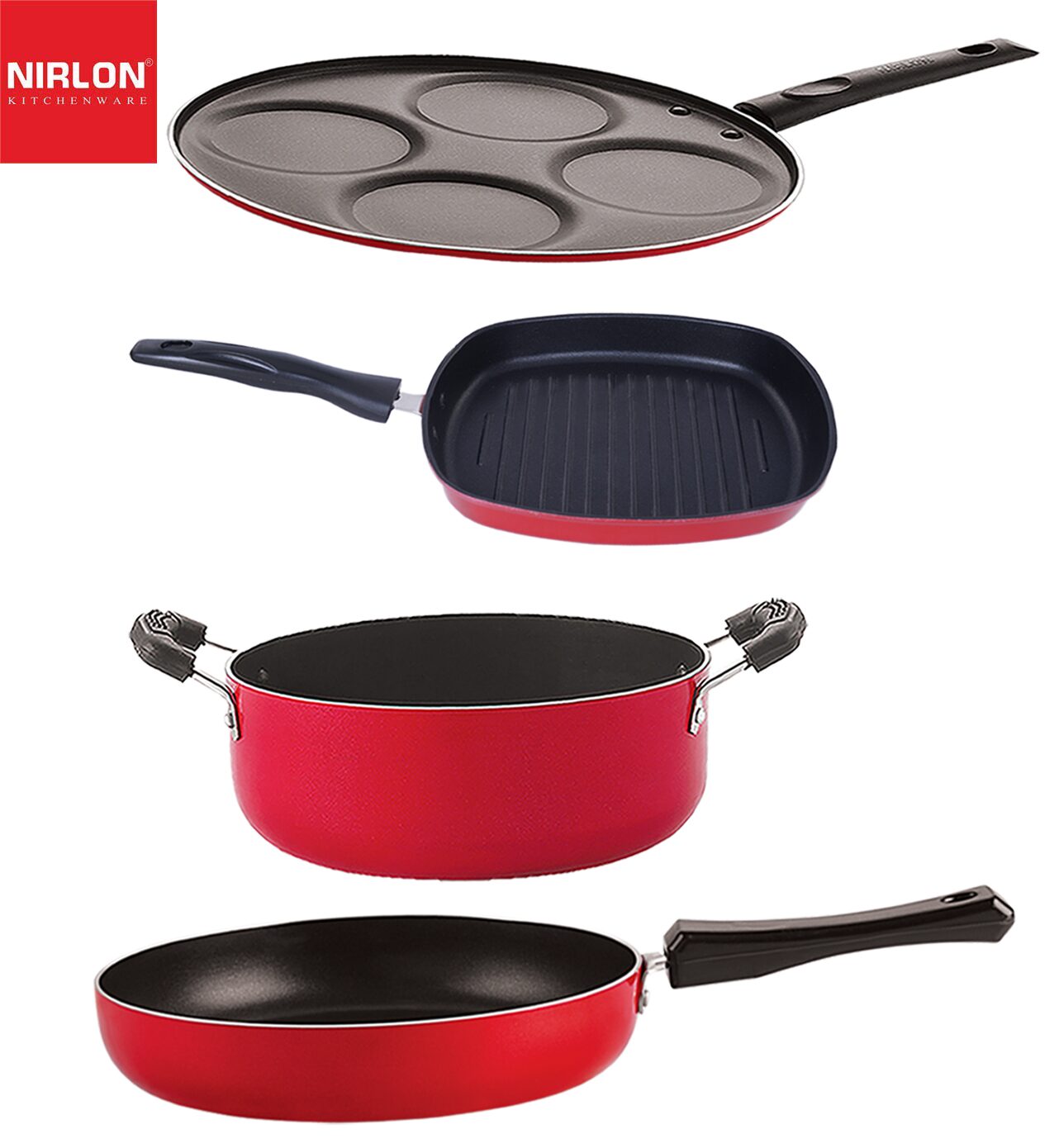 

Nirlon Non stick Kitchenware Cooking Utencil Gift Set of 4 pcs