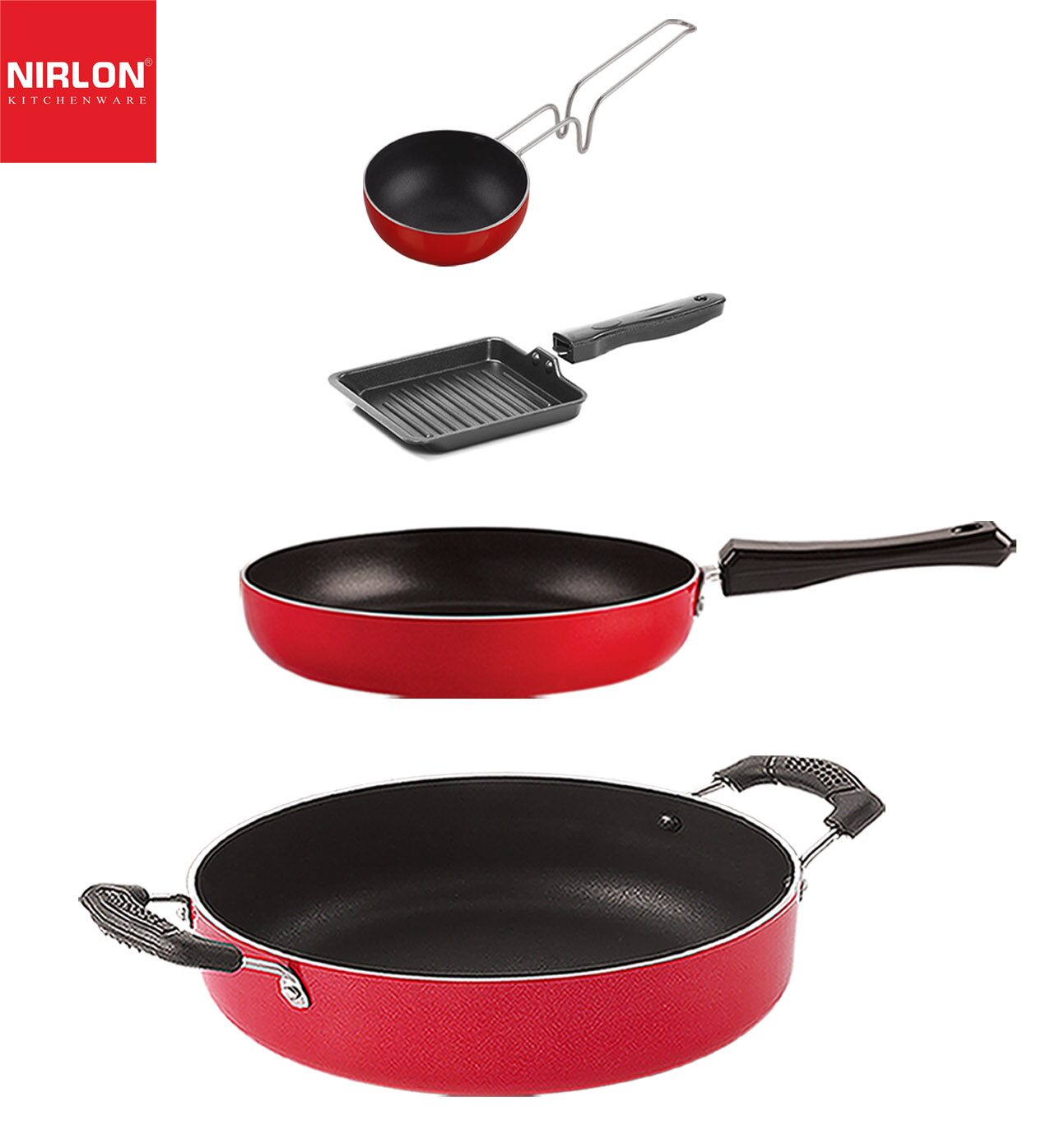 

Nirlon Non stick Kitchenware Cooking Utencil Gift Set of 4 pcs