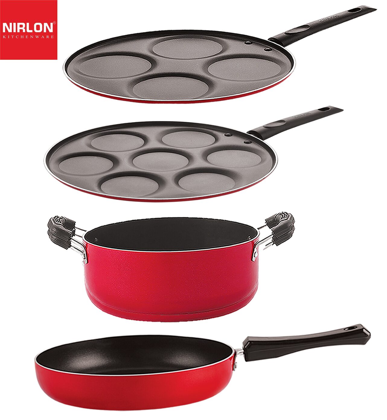 

Nirlon Non Stick Kitchenware Cooking Utencil Combo Set of 4 pcs