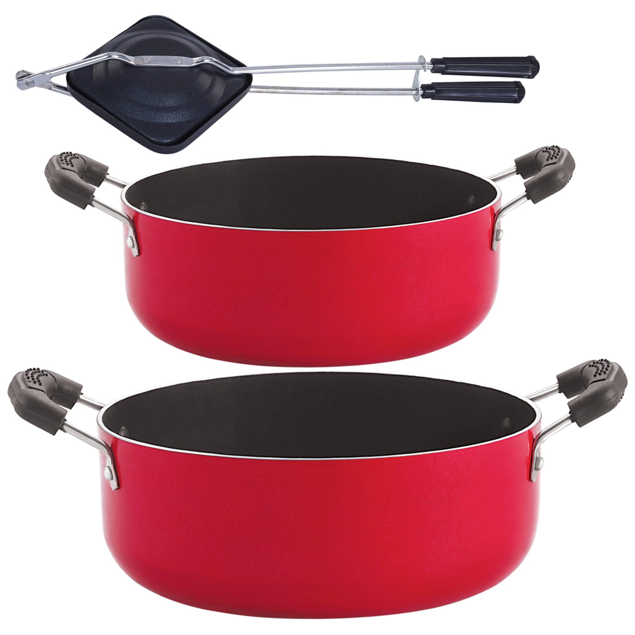 

Nirlon Non-Stick PFOA Free 3 Piece Gas Compatible Cookware Utensil Item Set with Supreme Quality