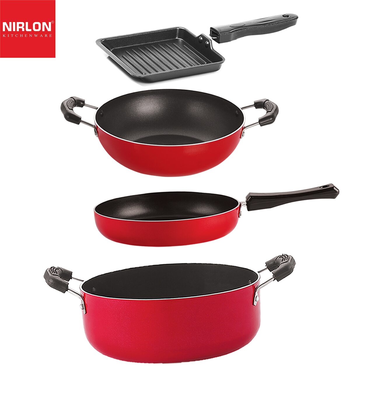 

Nirlon Non-Stick Aluminium Cookware Gift Set of 4 pcs