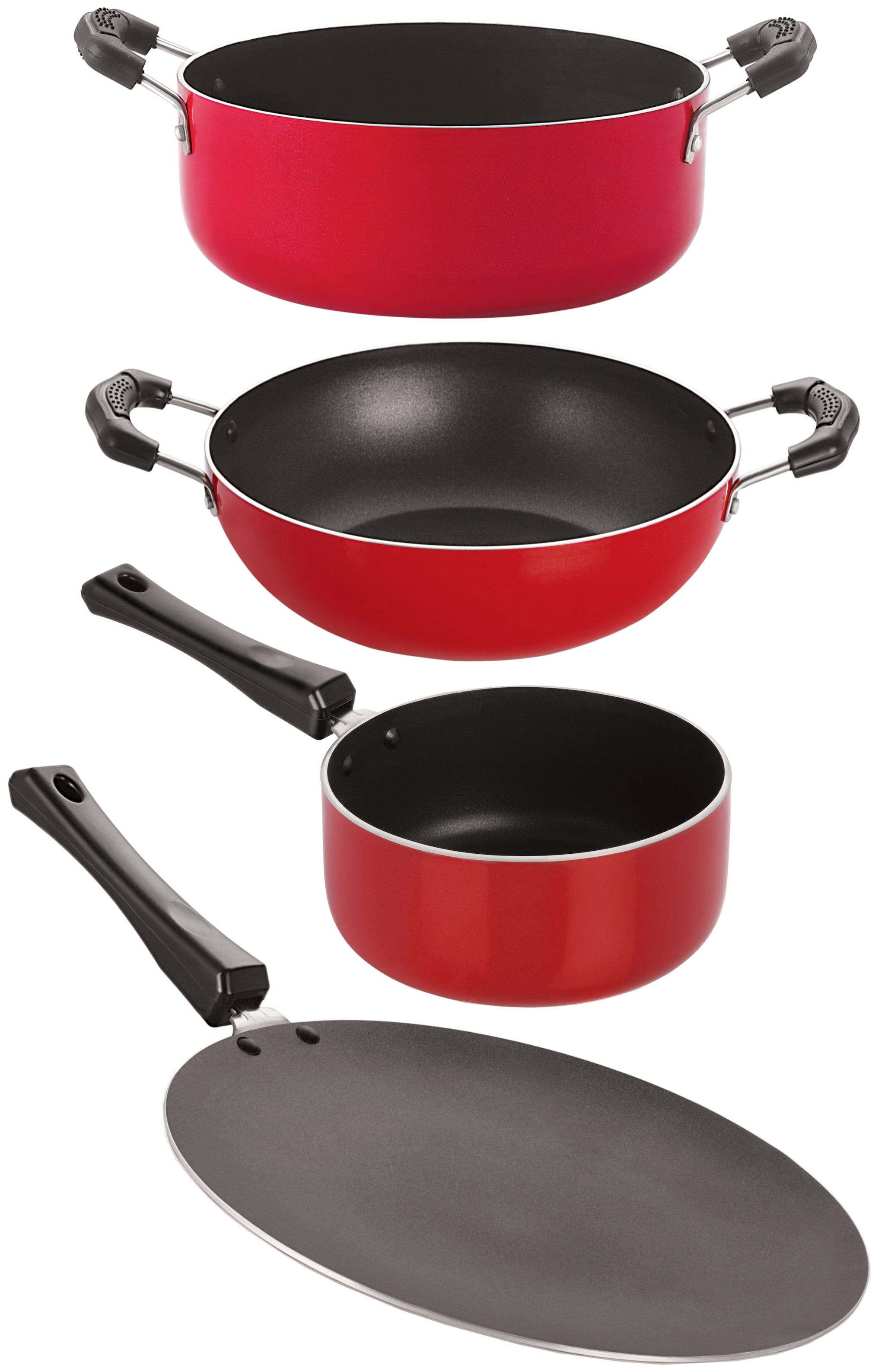 

Nirlon Non stick Bpa Free Aluminium Kitchen Cooking Essential Set CT12 KD10 SP