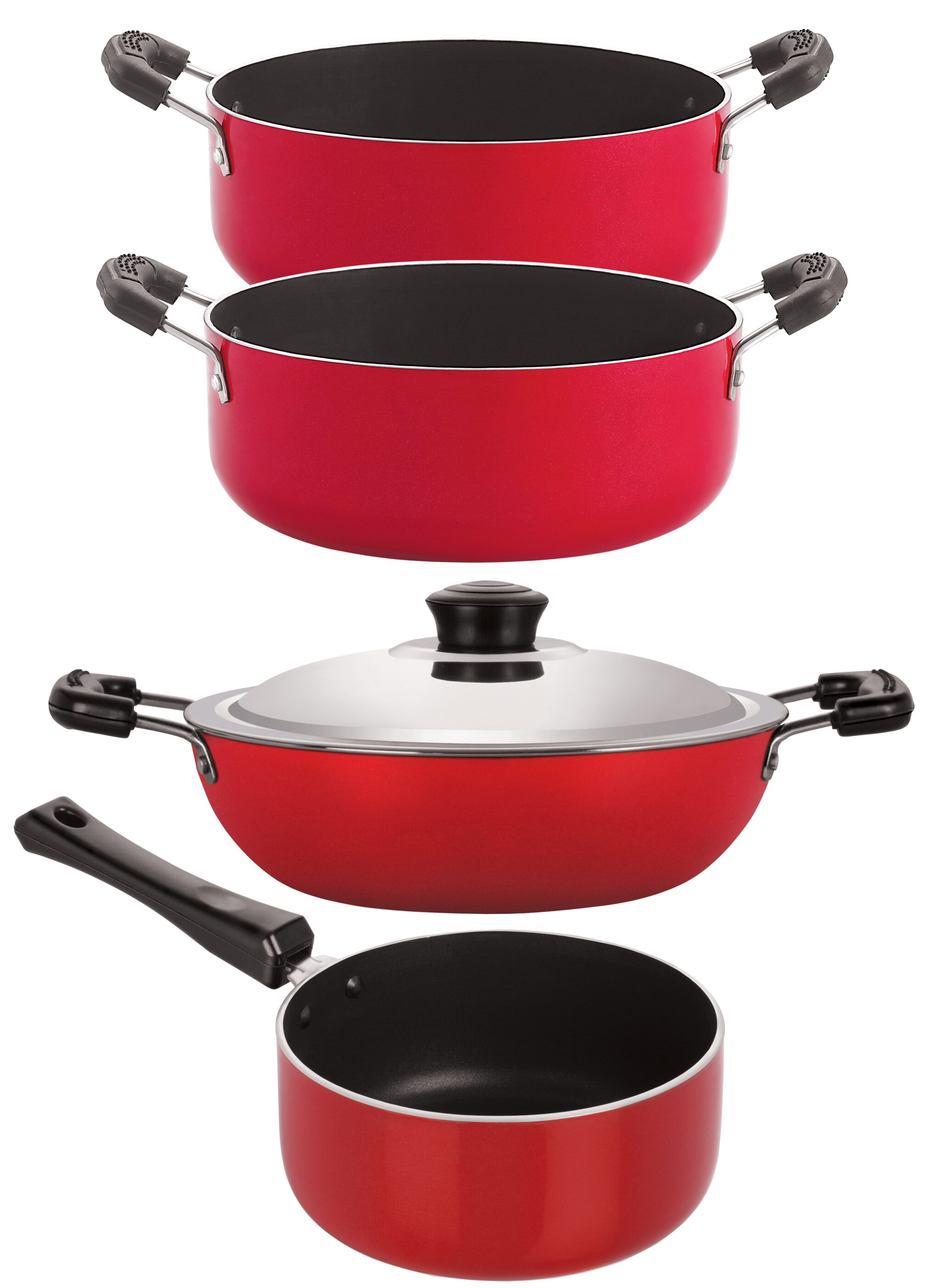 

Nirlon Non stick Aluminium Gift Set of 4Pcs with Bakelite Handle
