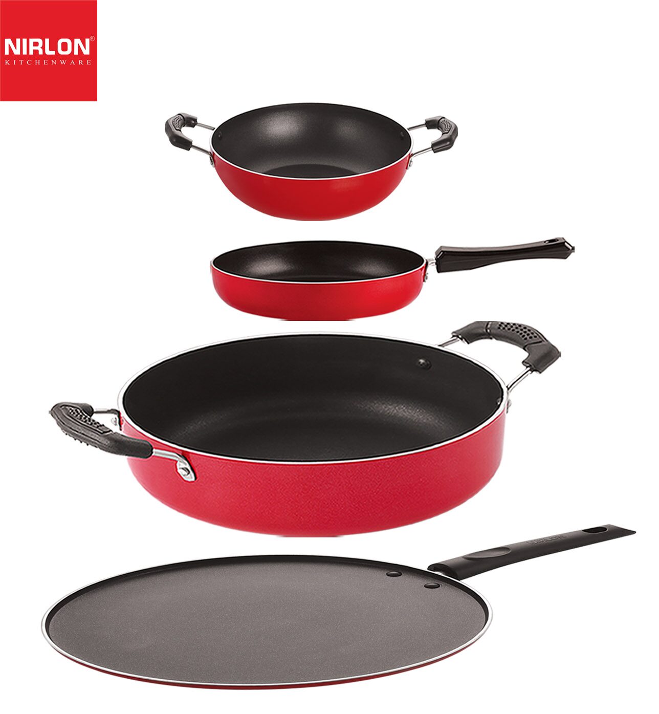 

Nirlon Non stick Kitchenware Cooking Utencil Gift Set of 4 pcs