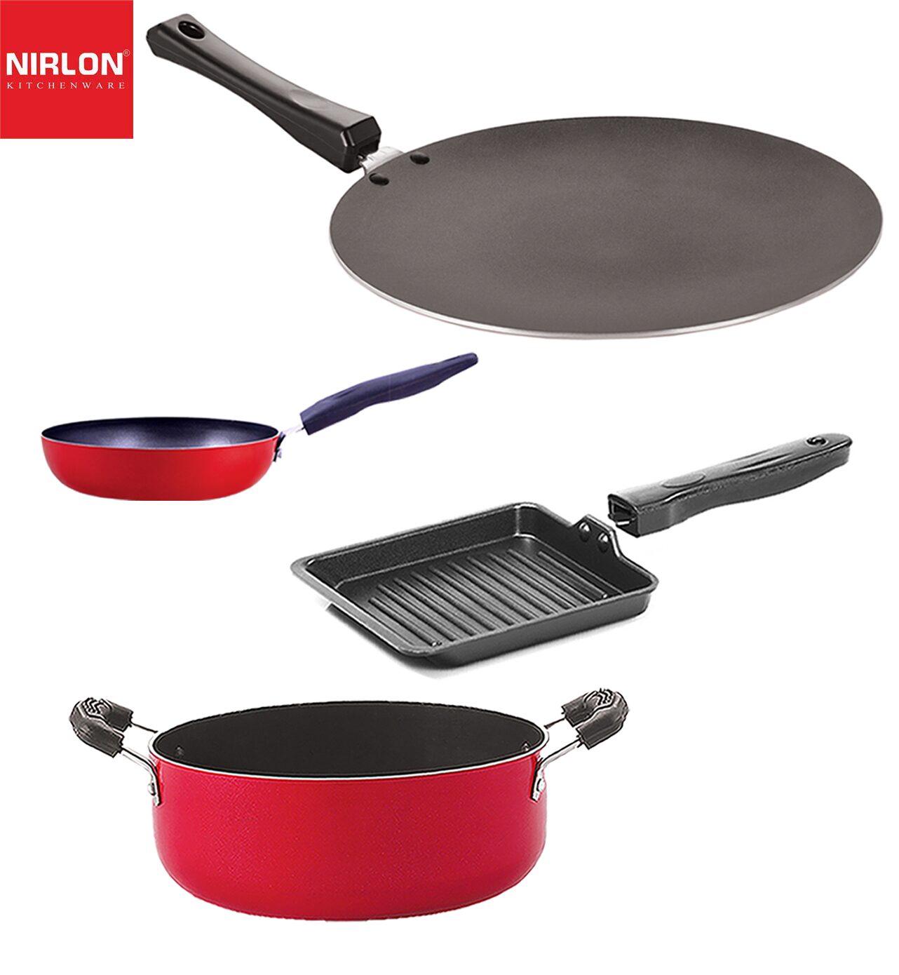 

Nirlon Non-Stick Kitchenware Cooking Utencil Combo Set of 4-pcs