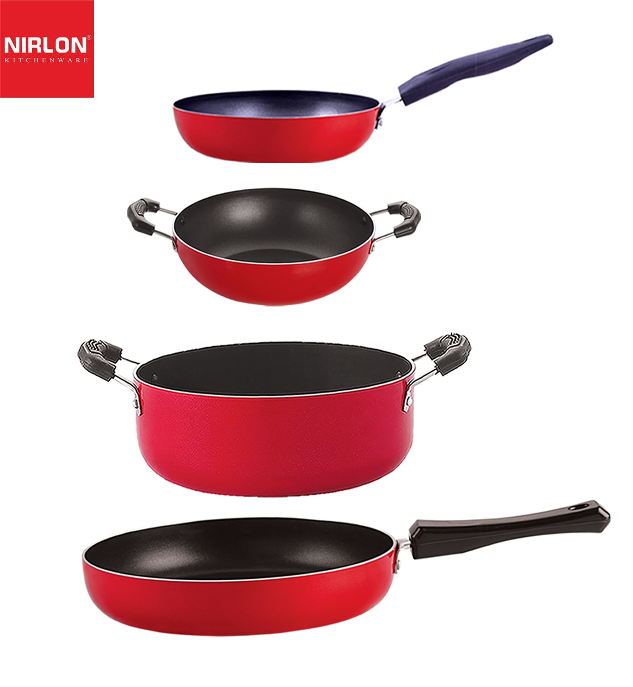 

Nirlon Non-Stick Cookware Kitchen Cooking Essential Combo Set of 4 pcs