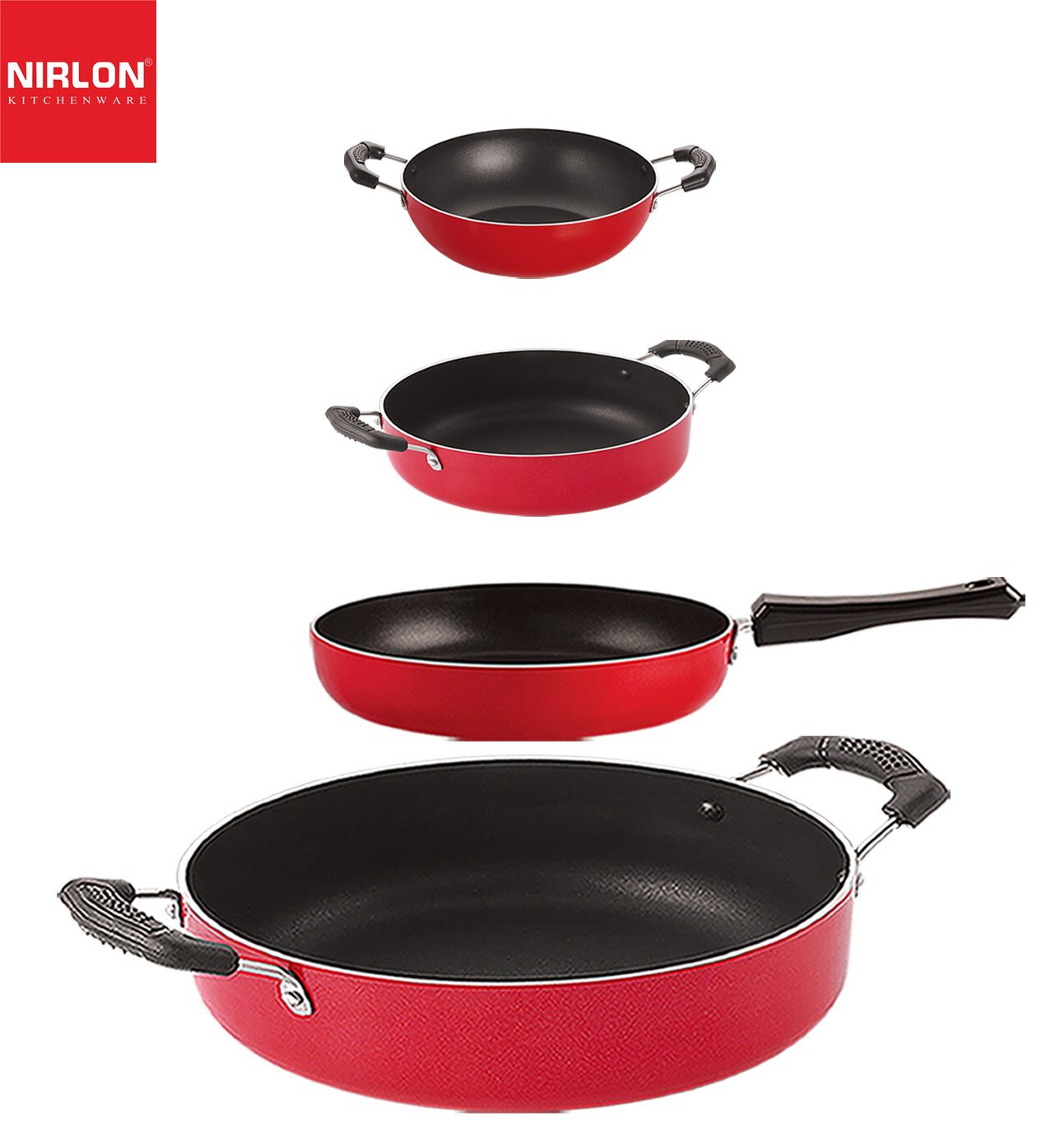 

Nirlon Non stick Aluminium Cookware Gift Set of 4 pcs