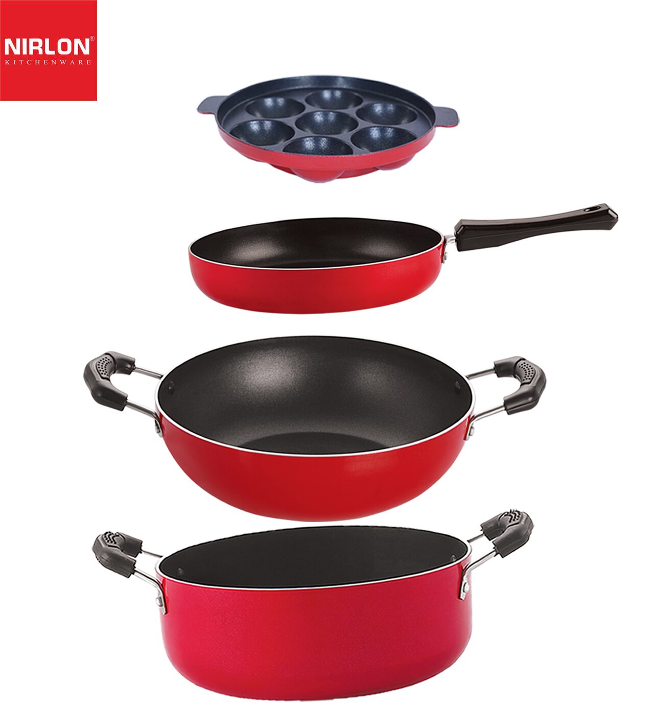 

Nirlon Non stick Kitchenware Cooking Utencil Gift Set of 4 pcs