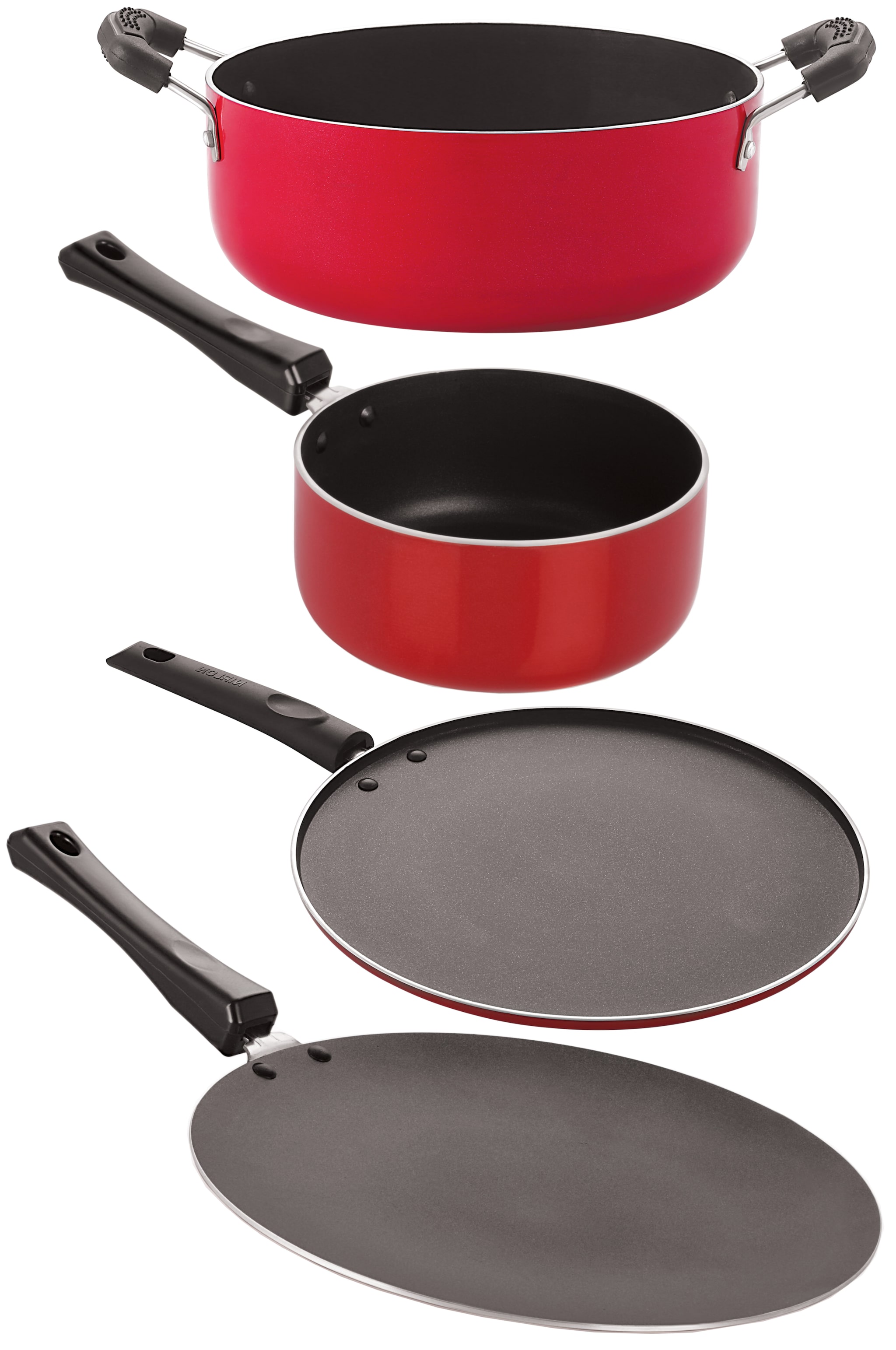 

Nirlon Non stick Aluminium Gift Set with Bakelite Handle