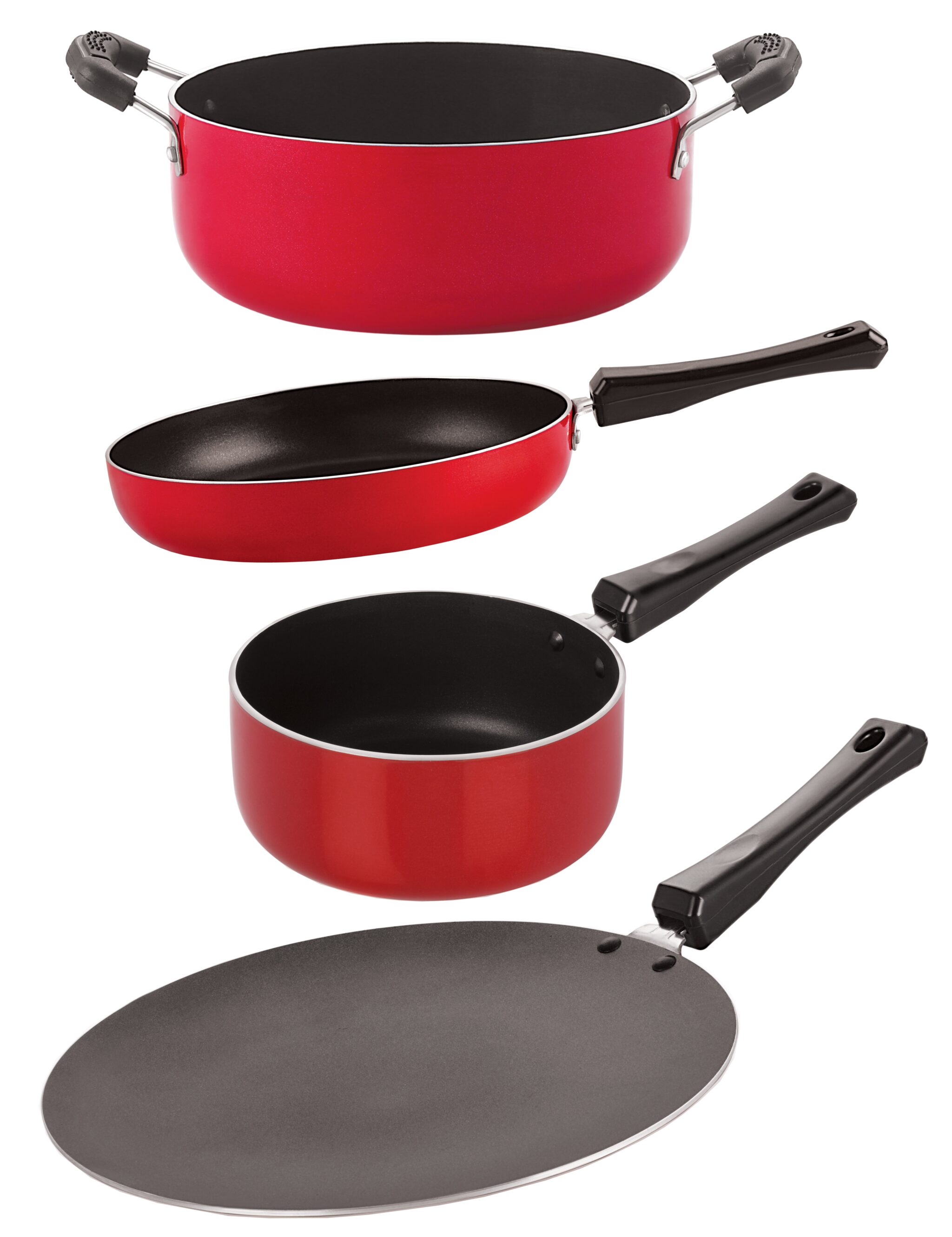 

Nirlon Non-Stick Aluminium Cookware Essential Combo Gift Set with Bakelite Handle