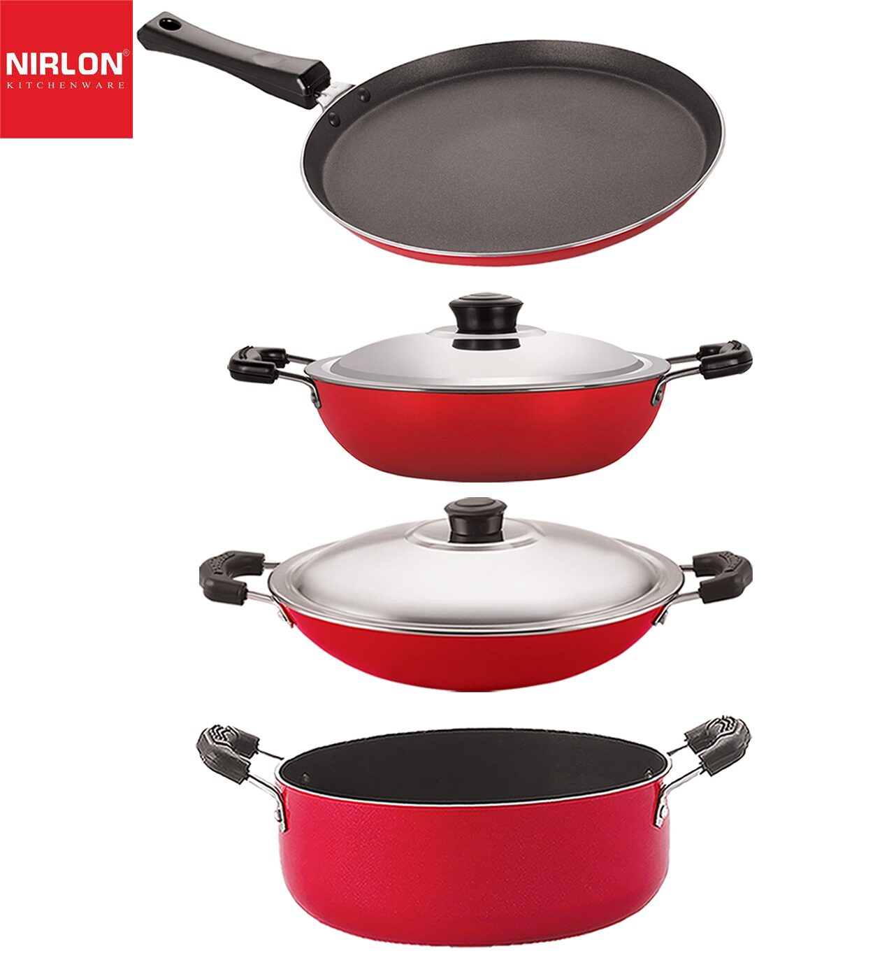 

Nirlon Non stick Kitchenware Kitchen Cooking Utencil GiftSet of 4 pcs