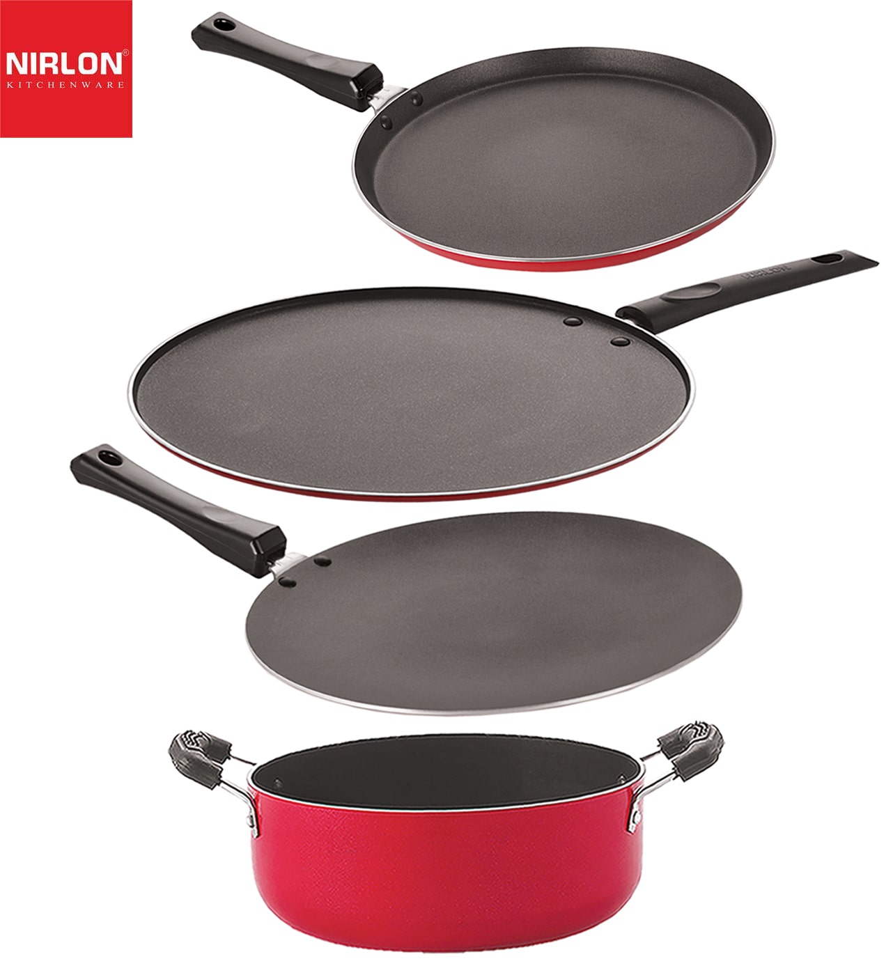 

Nirlon Non stick Kitchenware Cooking Utencil Gift Set of 4 pcs