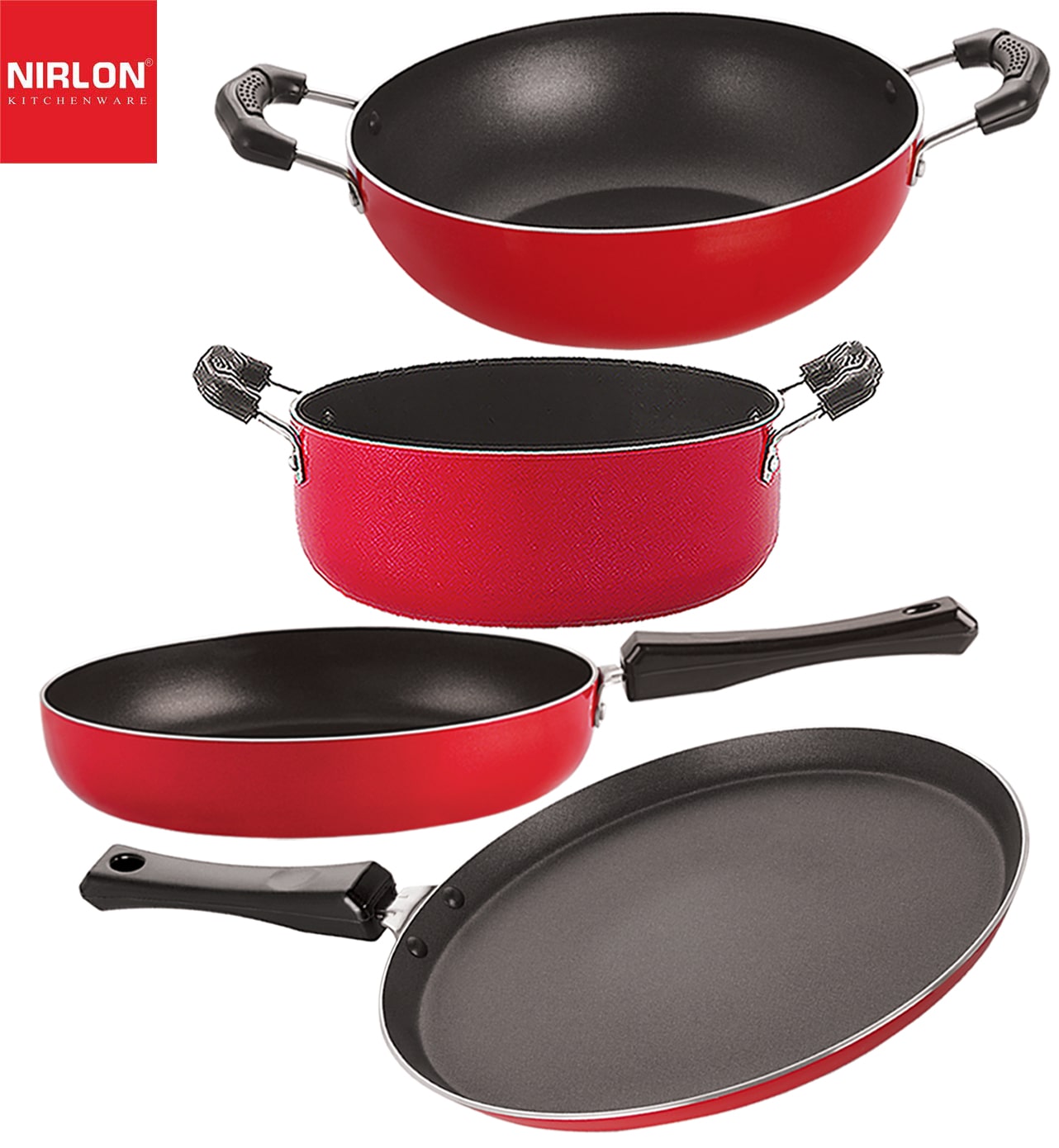 

Nirlon Non stick Aluminium Gift Set of 4 pcs with Bakelite Handle