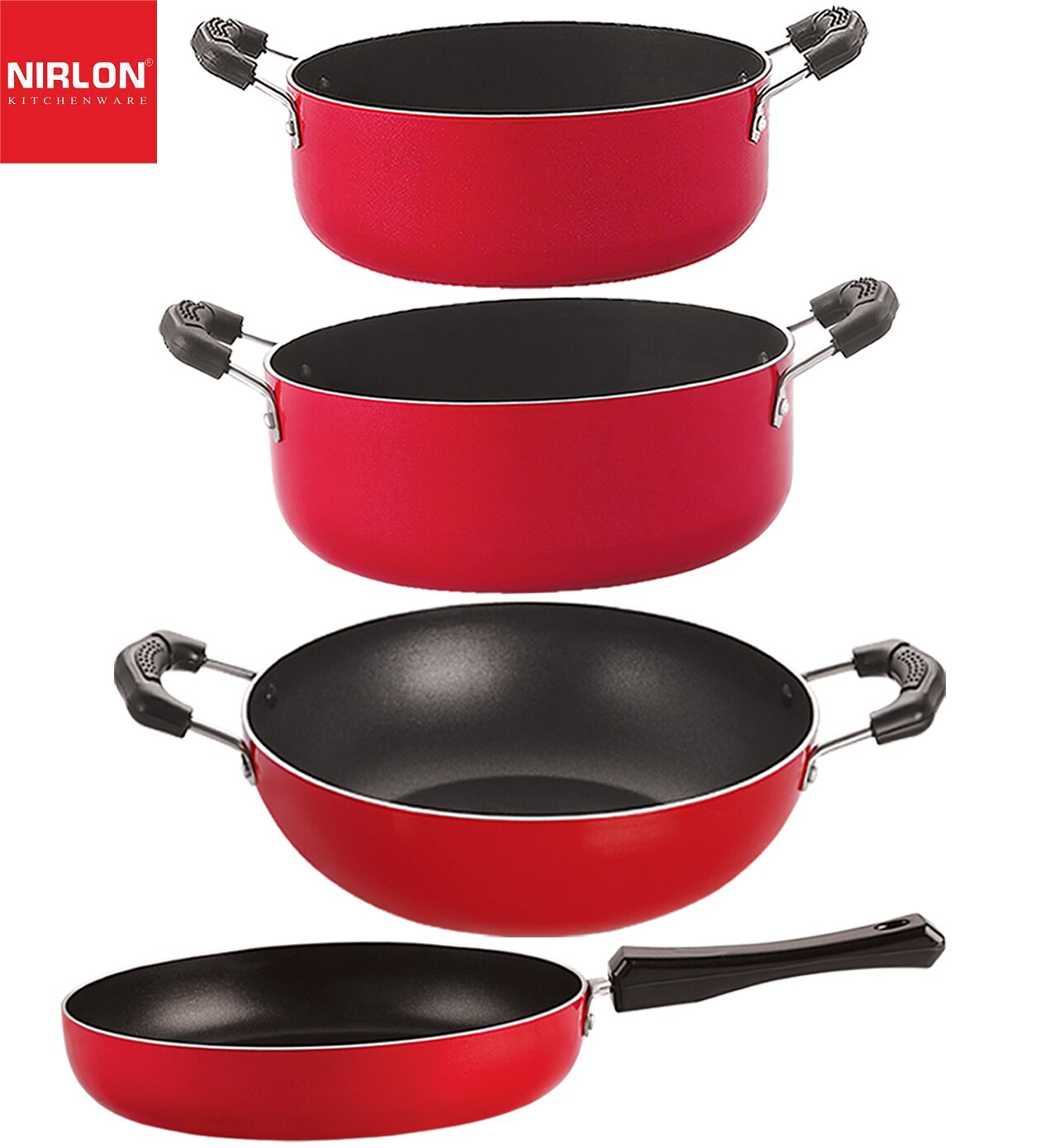

Nirlon Non stick Aluminium Gift Set of 4 pcs with Bakelite Handle