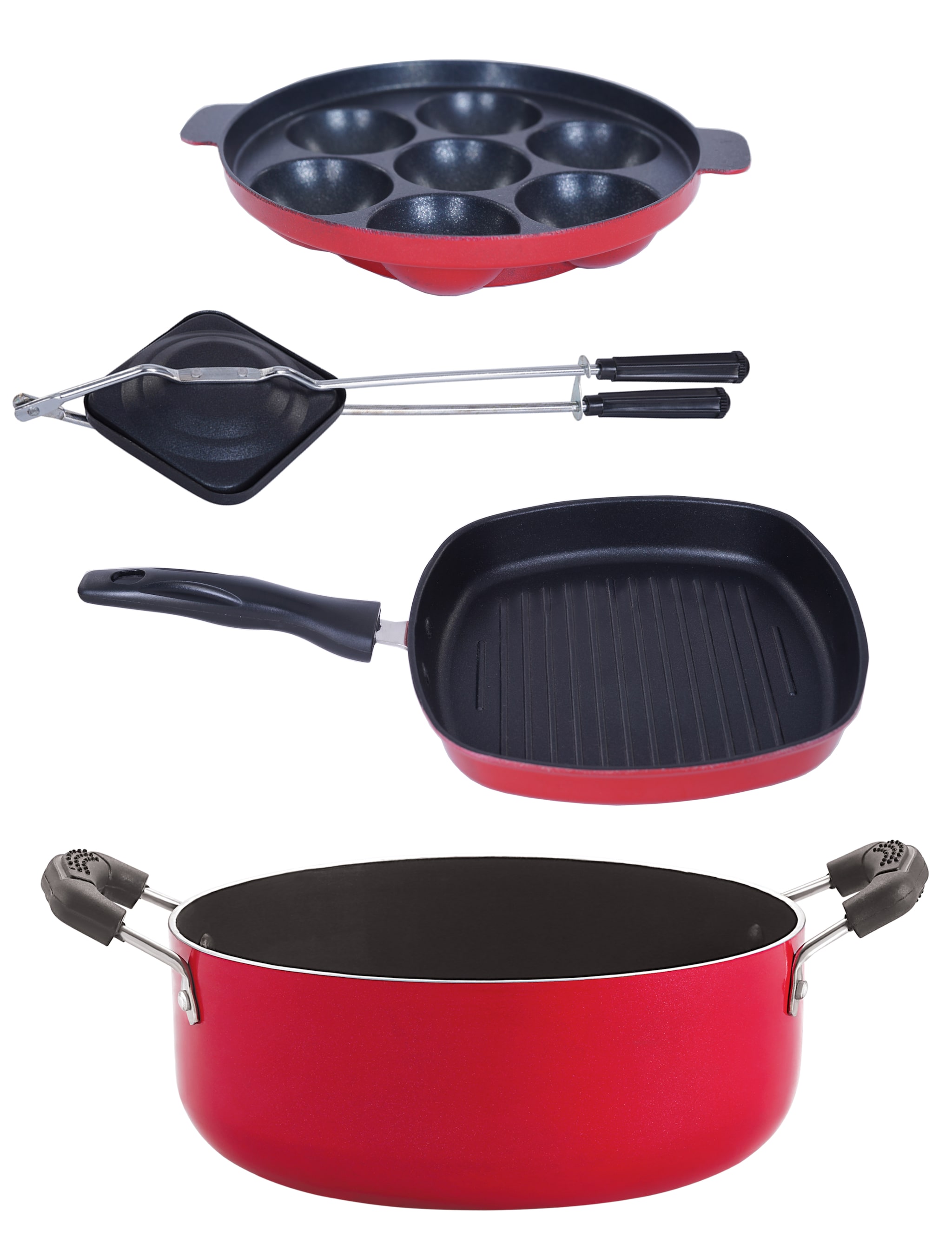 

Nirlon Non-Stick Premium Quality Aluminium Kitchenware Set with Extreme Durability