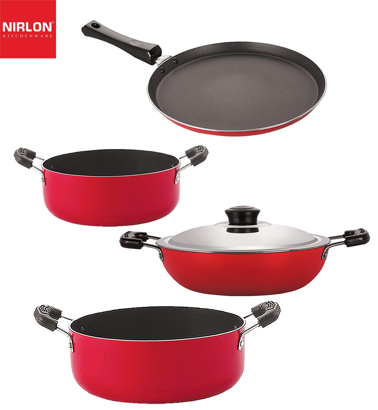

Nirlon Non-Stick Aluminium Cookware Gift Set of 4 pcs