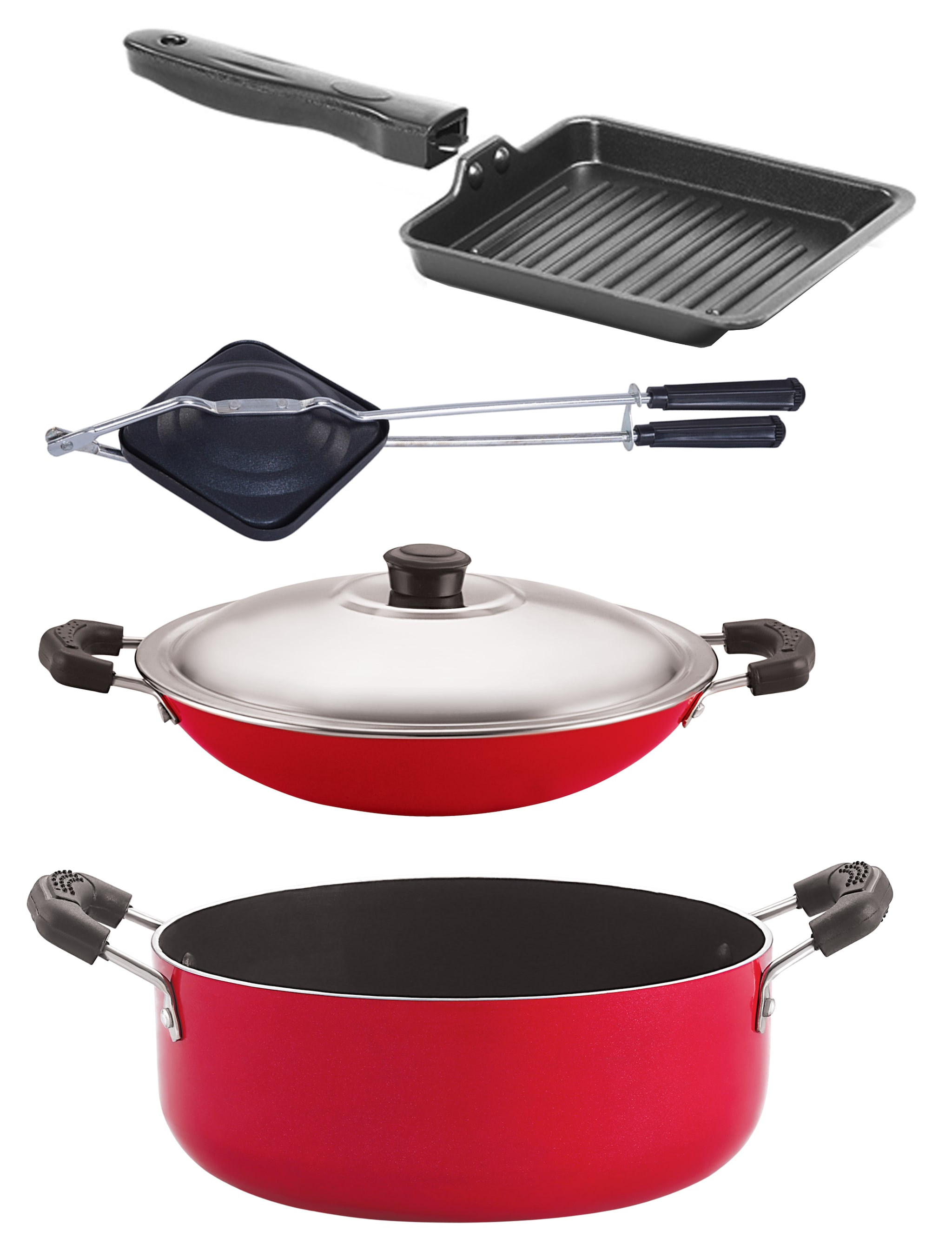 

Nirlon Non-Stick Coated Dishwasher Safe 4 Piece Aluminium Kitchen Utencils Combo Set