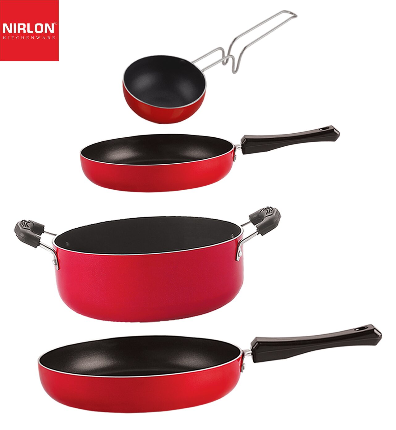 

Nirlon Non stick Kitchenware Kitchen Cooking Utencil GiftSet of 4 pcs