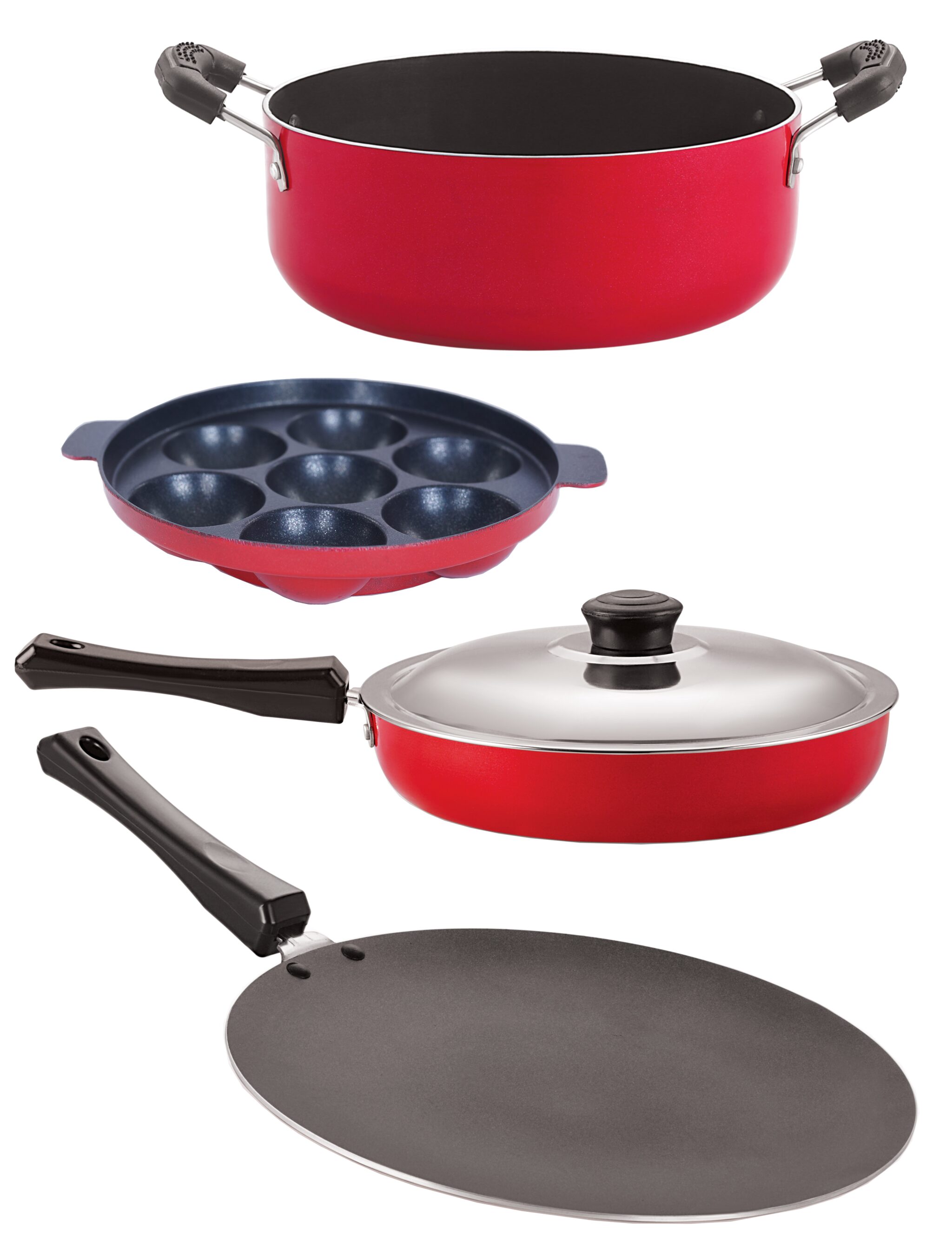 

Nirlon Non-Stick Aluminium Kitchenware Kitchen Cooking Utencil Combo Set-4pcs