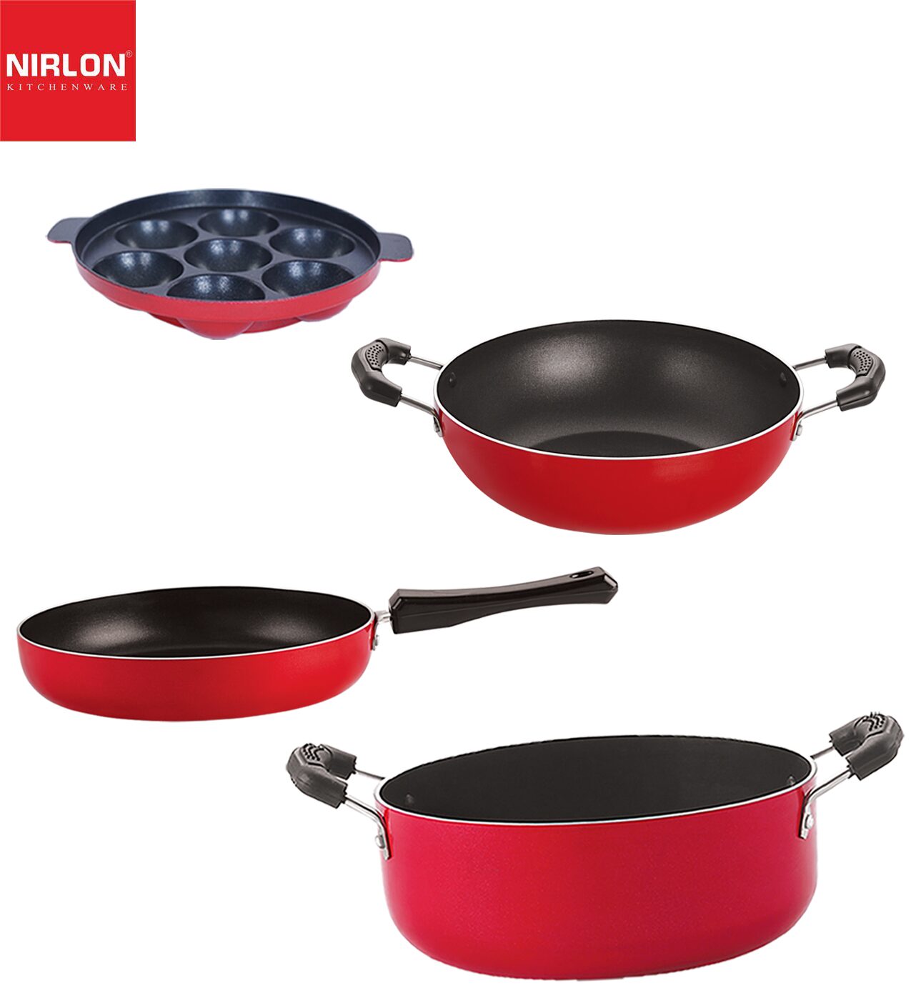 

Nirlon Non-Stick Kitchenware Cooking Utencil Combo Set of 4 pcs