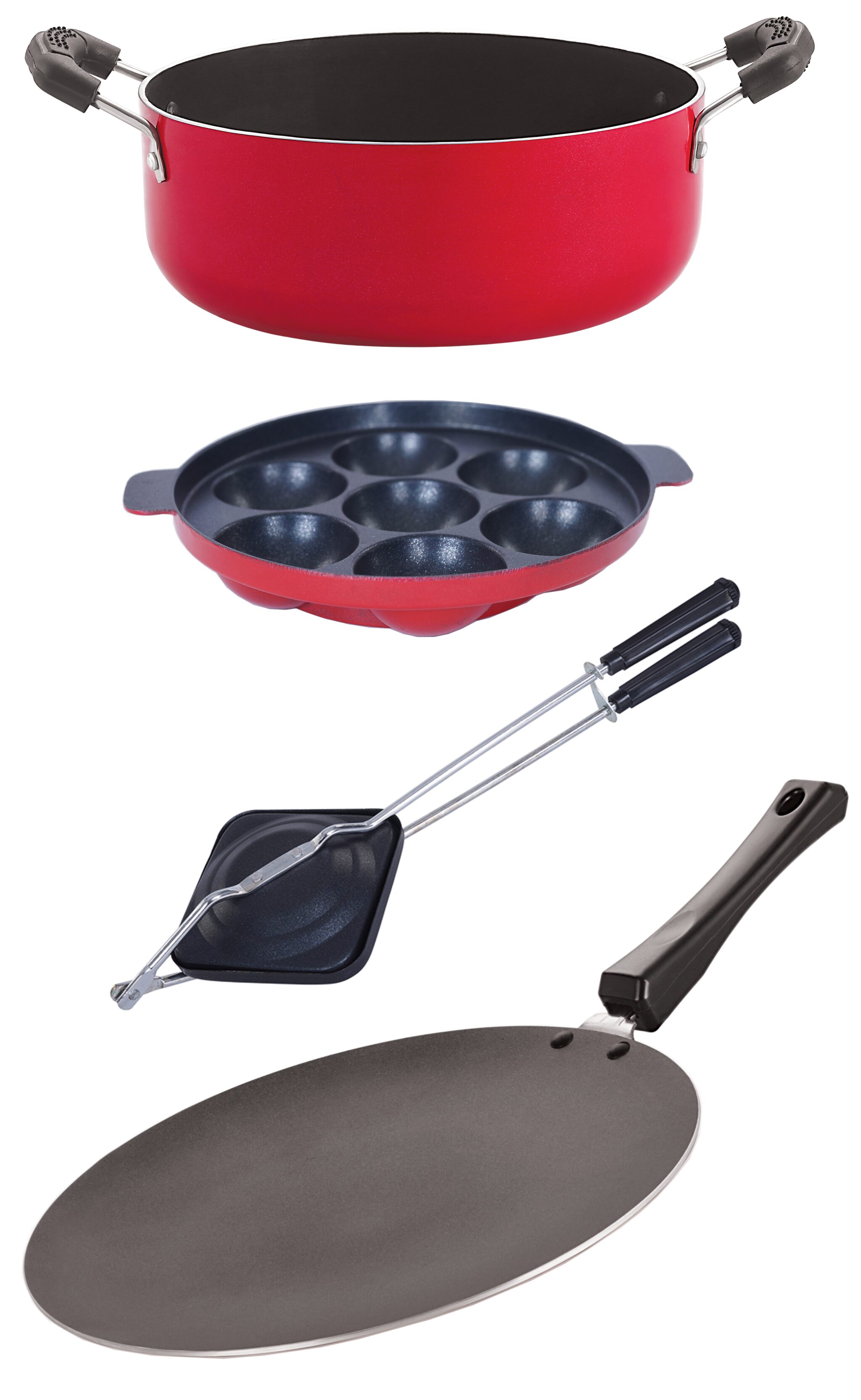 

Nirlon Non Stick Kitchenware Cooking Utencil Combo 4 pcs Set